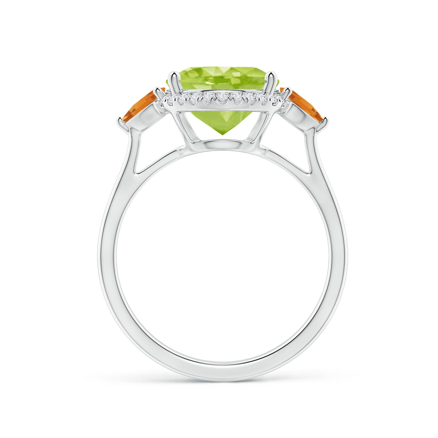 AA - Peridot / 4.41 CT / 14 KT White Gold