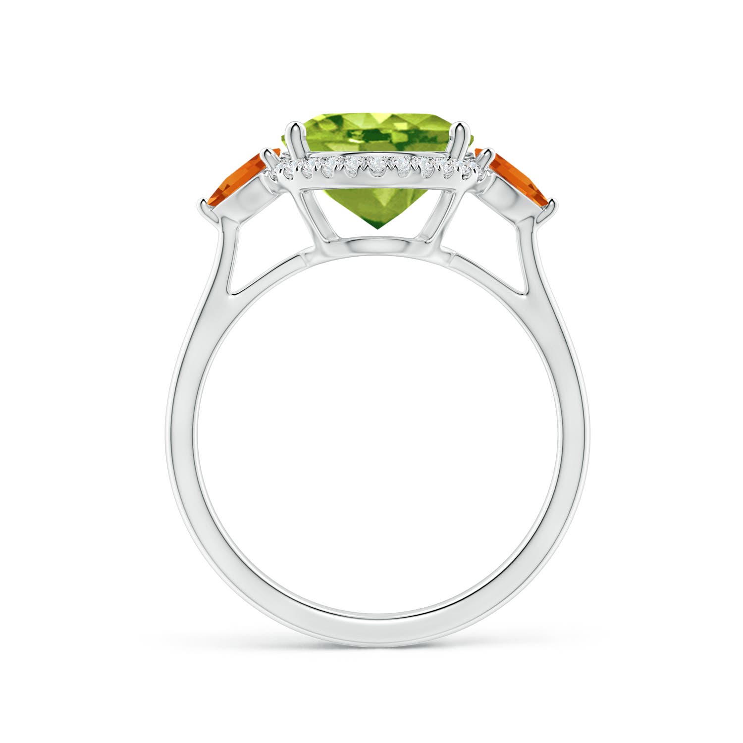 AAA - Peridot / 4.41 CT / 14 KT White Gold