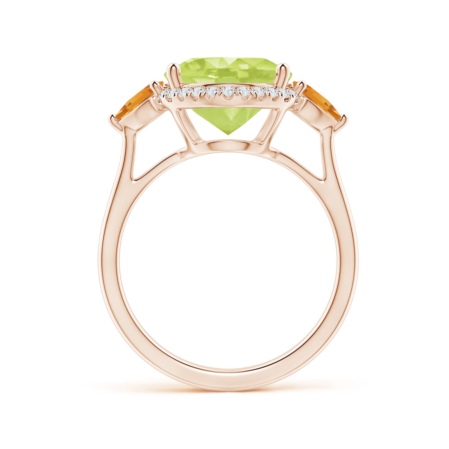 A - Peridot / 5.39 CT / 14 KT Rose Gold