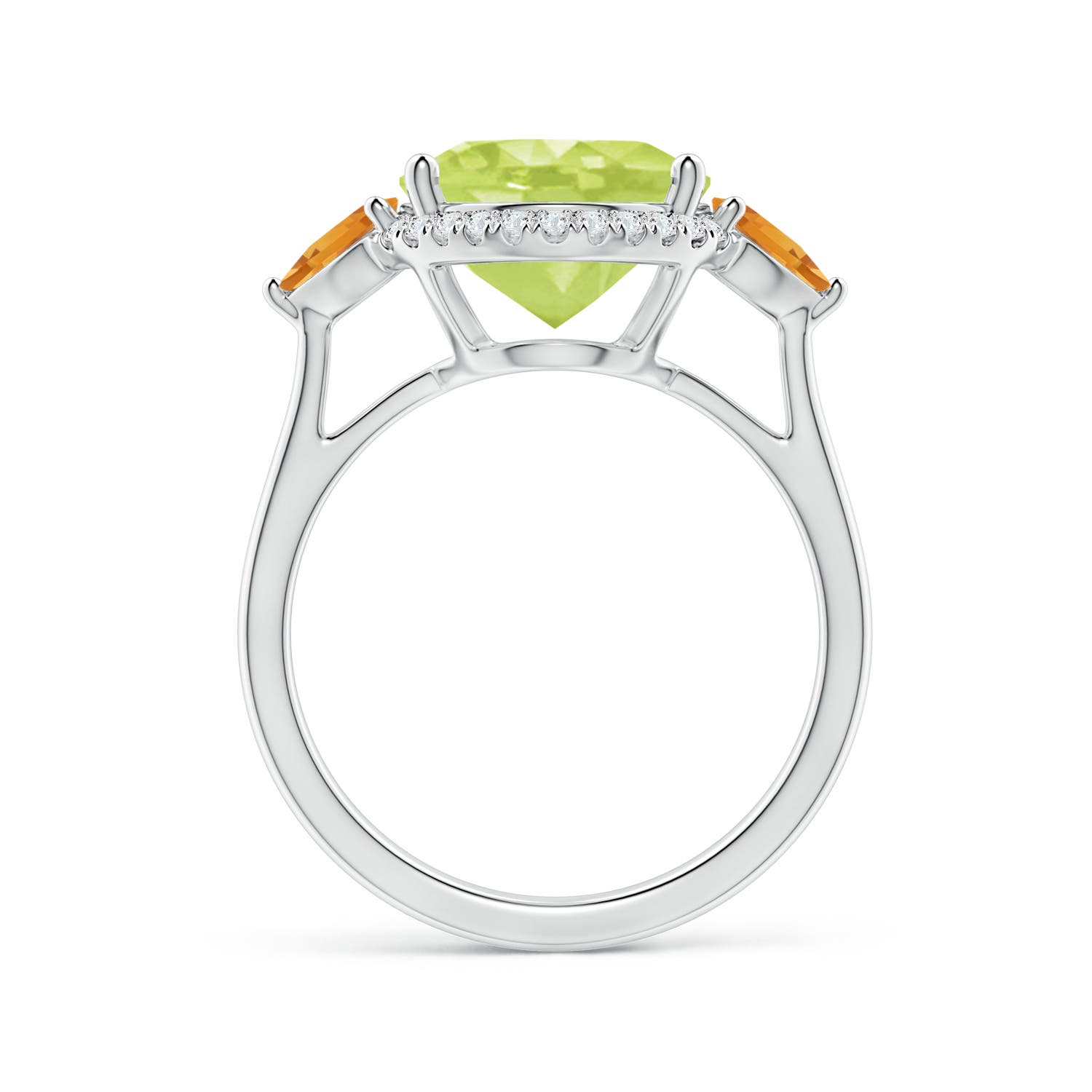 A - Peridot / 5.39 CT / 14 KT White Gold