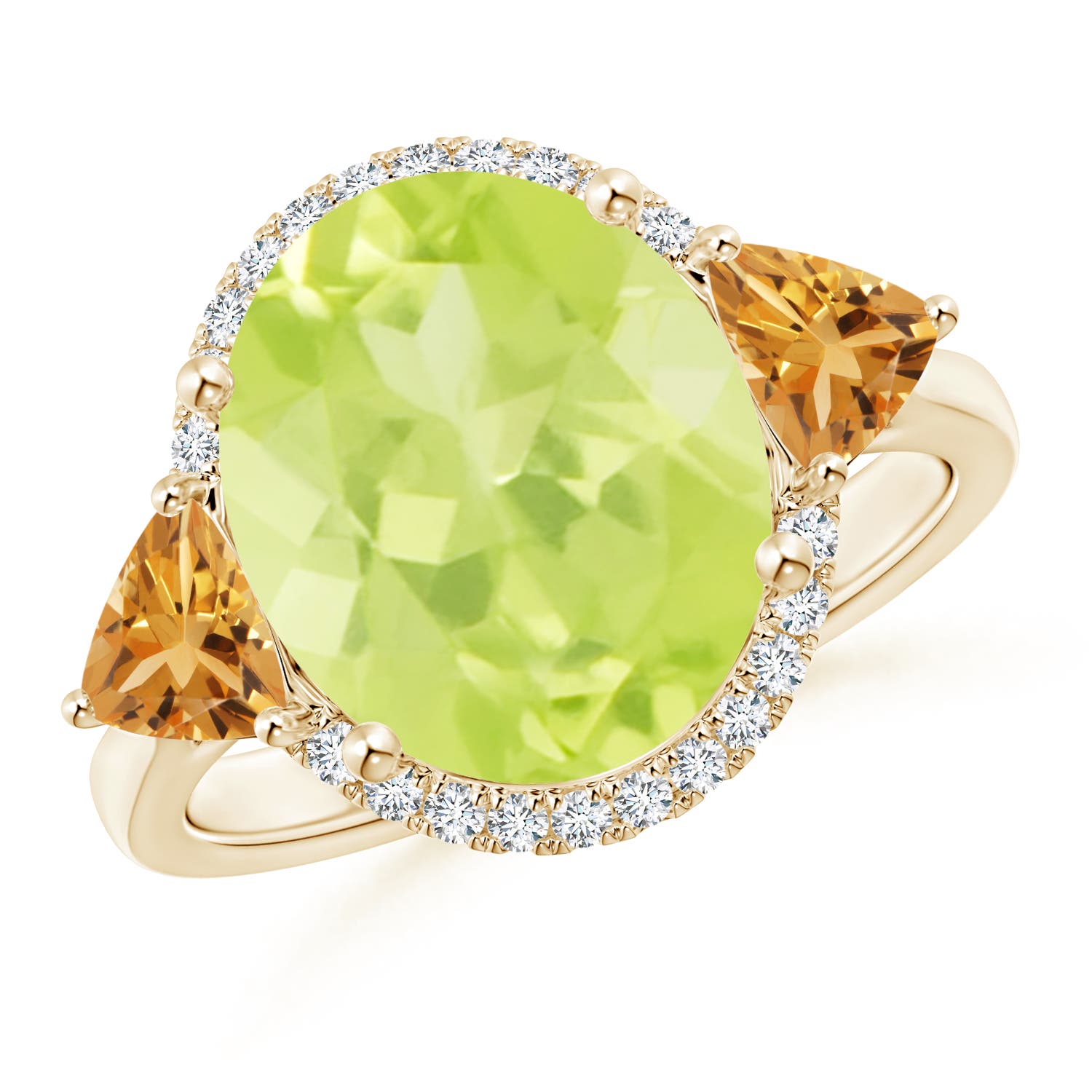 A - Peridot / 5.39 CT / 14 KT Yellow Gold