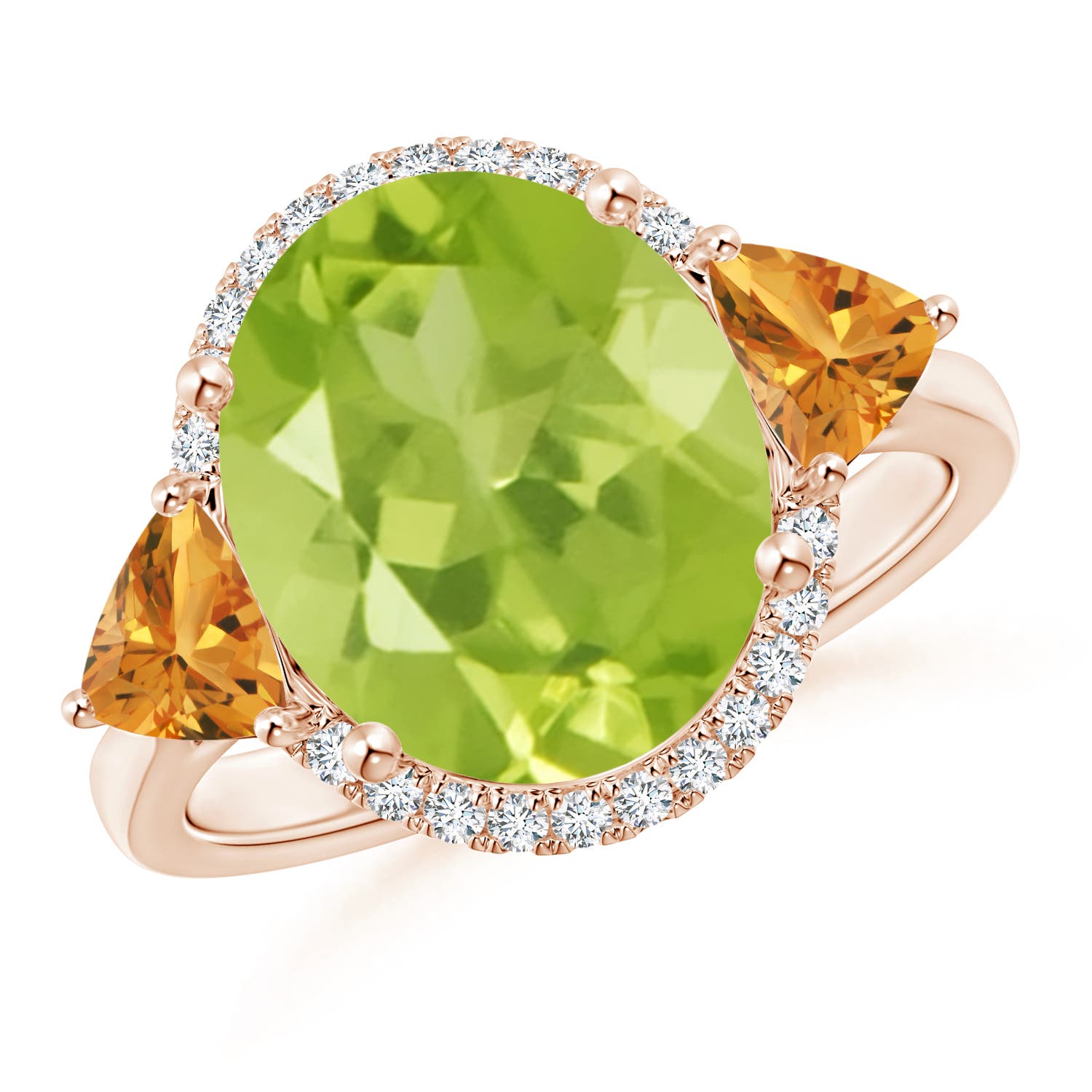 AA - Peridot / 5.39 CT / 14 KT Rose Gold