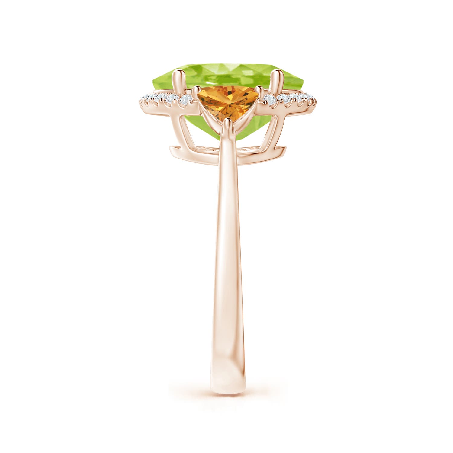 AA - Peridot / 5.39 CT / 14 KT Rose Gold