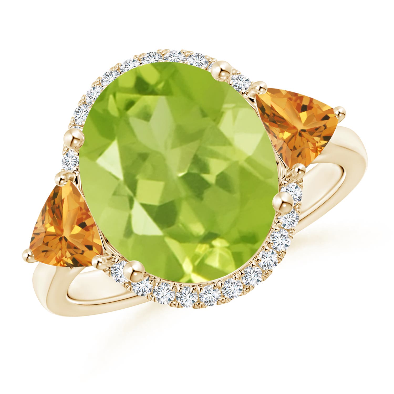 AA - Peridot / 5.39 CT / 14 KT Yellow Gold