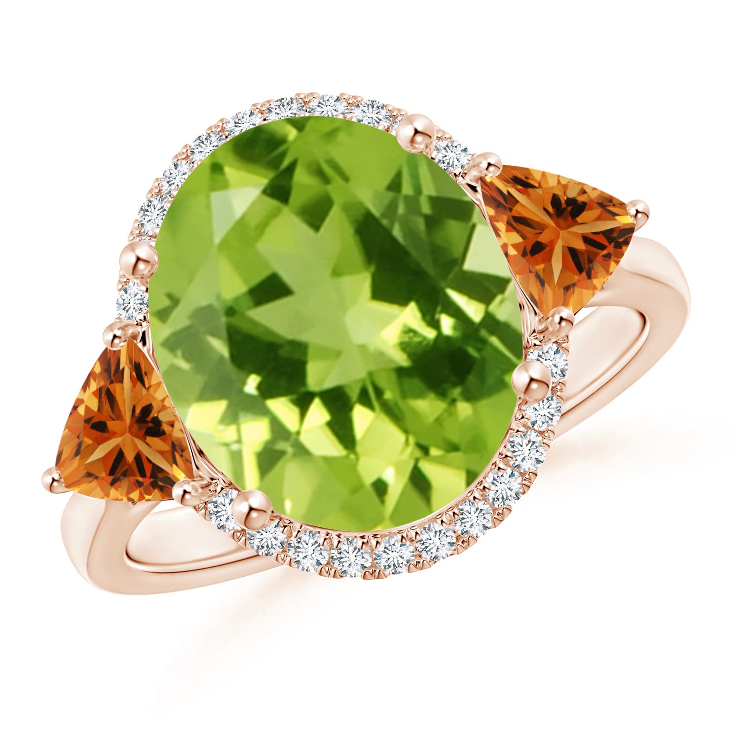 AAA - Peridot / 5.39 CT / 14 KT Rose Gold