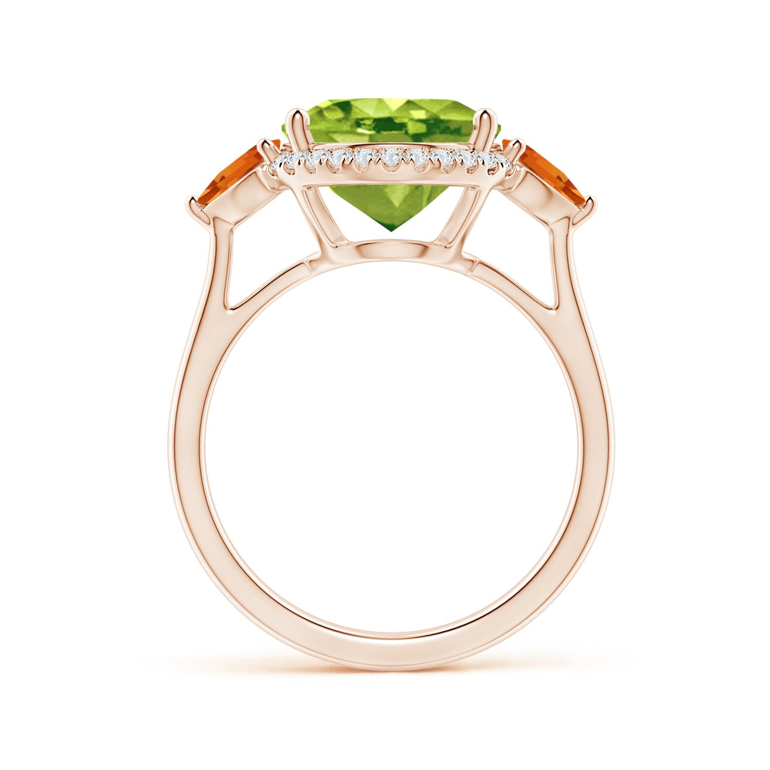 AAA - Peridot / 5.39 CT / 14 KT Rose Gold