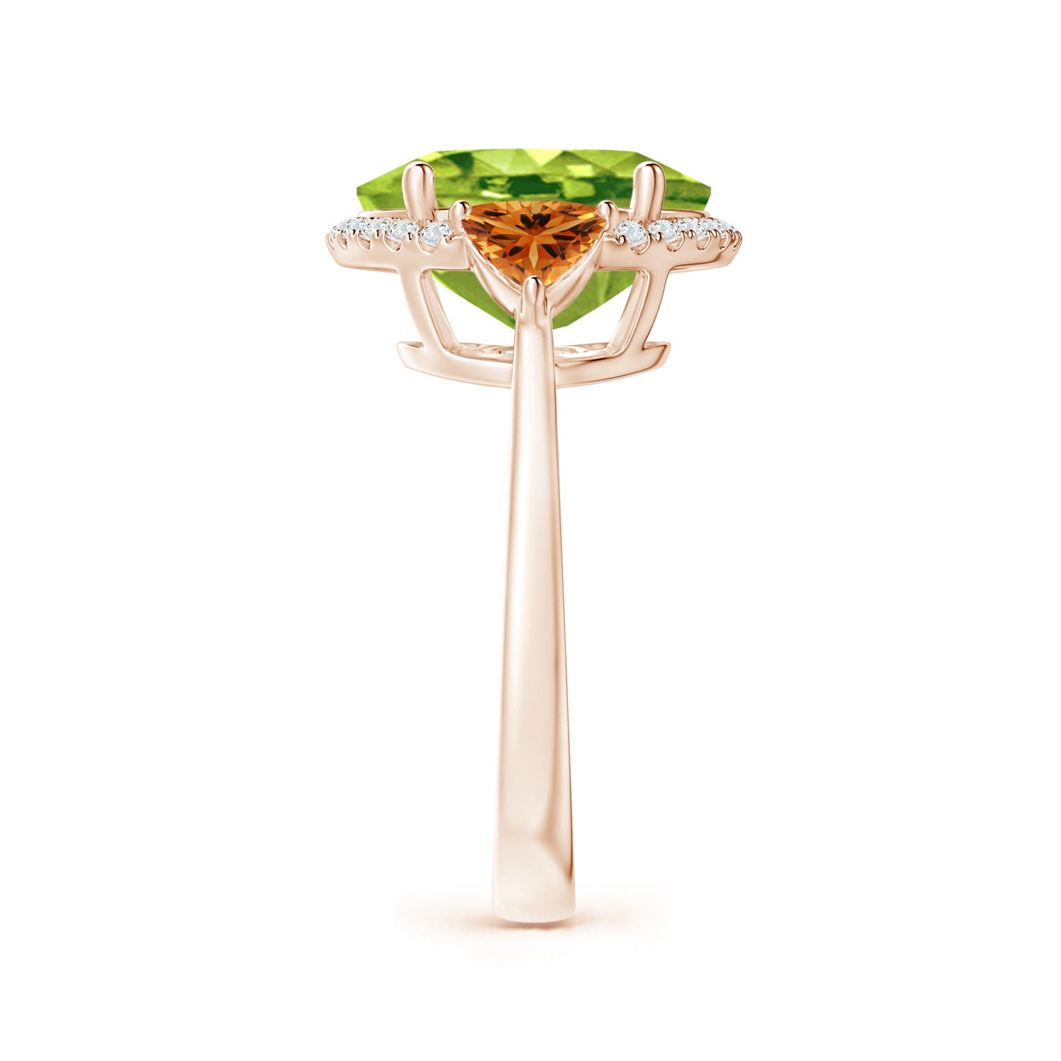 AAA - Peridot / 5.39 CT / 14 KT Rose Gold