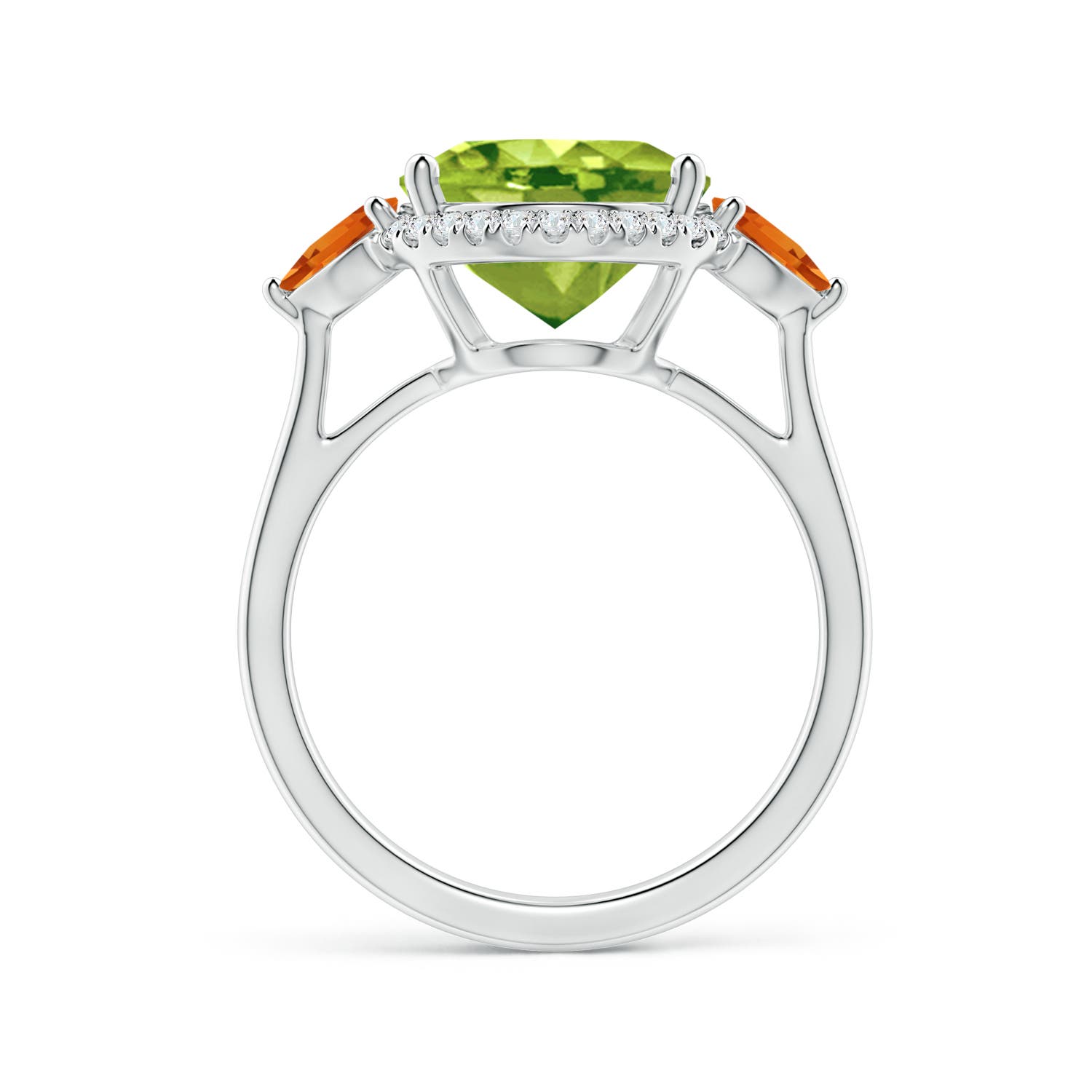 AAA - Peridot / 5.39 CT / 14 KT White Gold