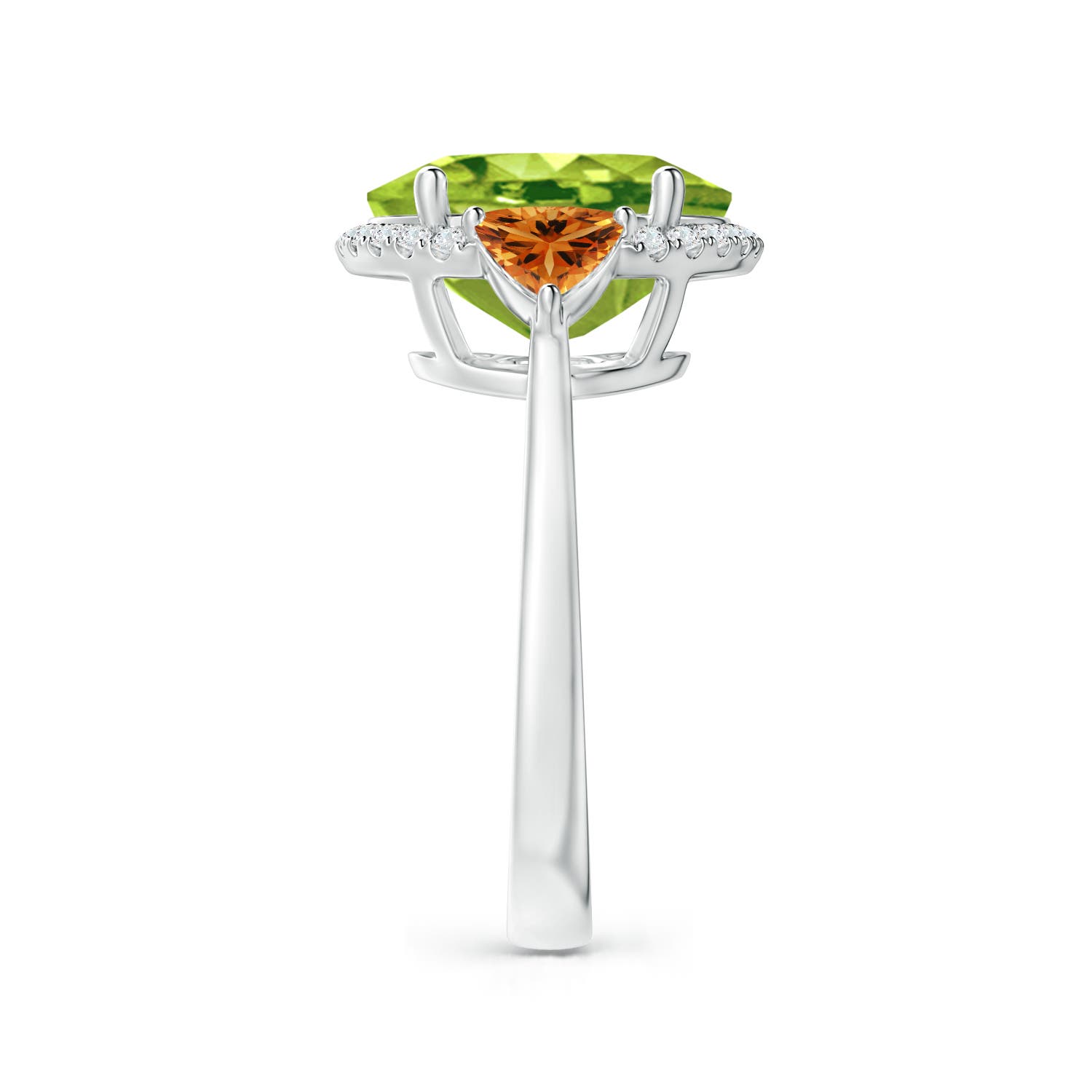 AAA - Peridot / 5.39 CT / 14 KT White Gold