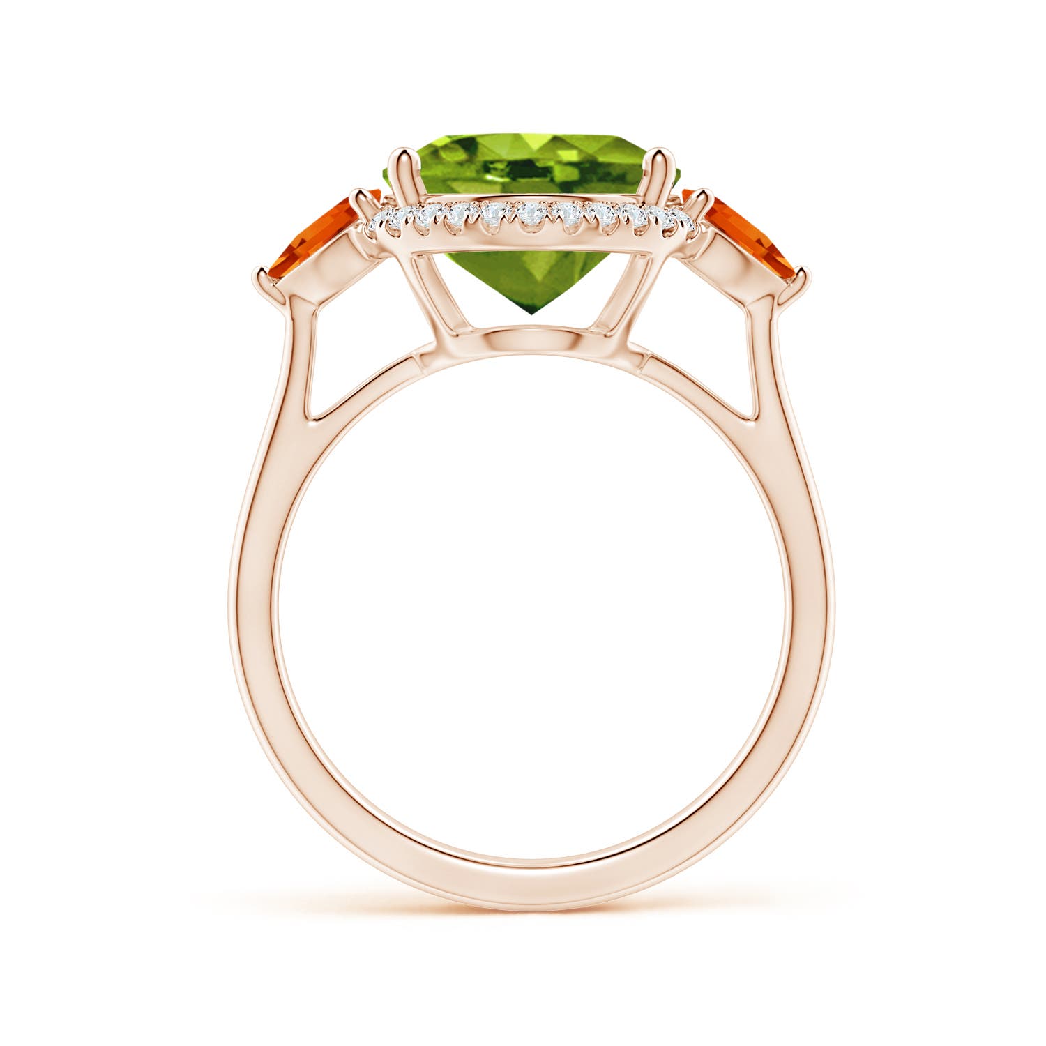 AAAA - Peridot / 5.39 CT / 14 KT Rose Gold