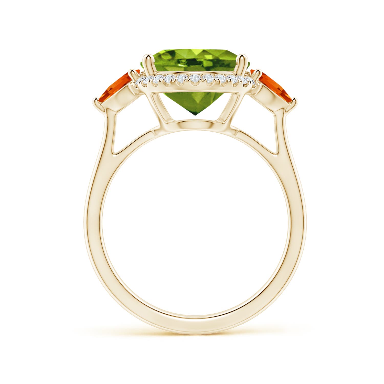 AAAA - Peridot / 5.39 CT / 14 KT Yellow Gold