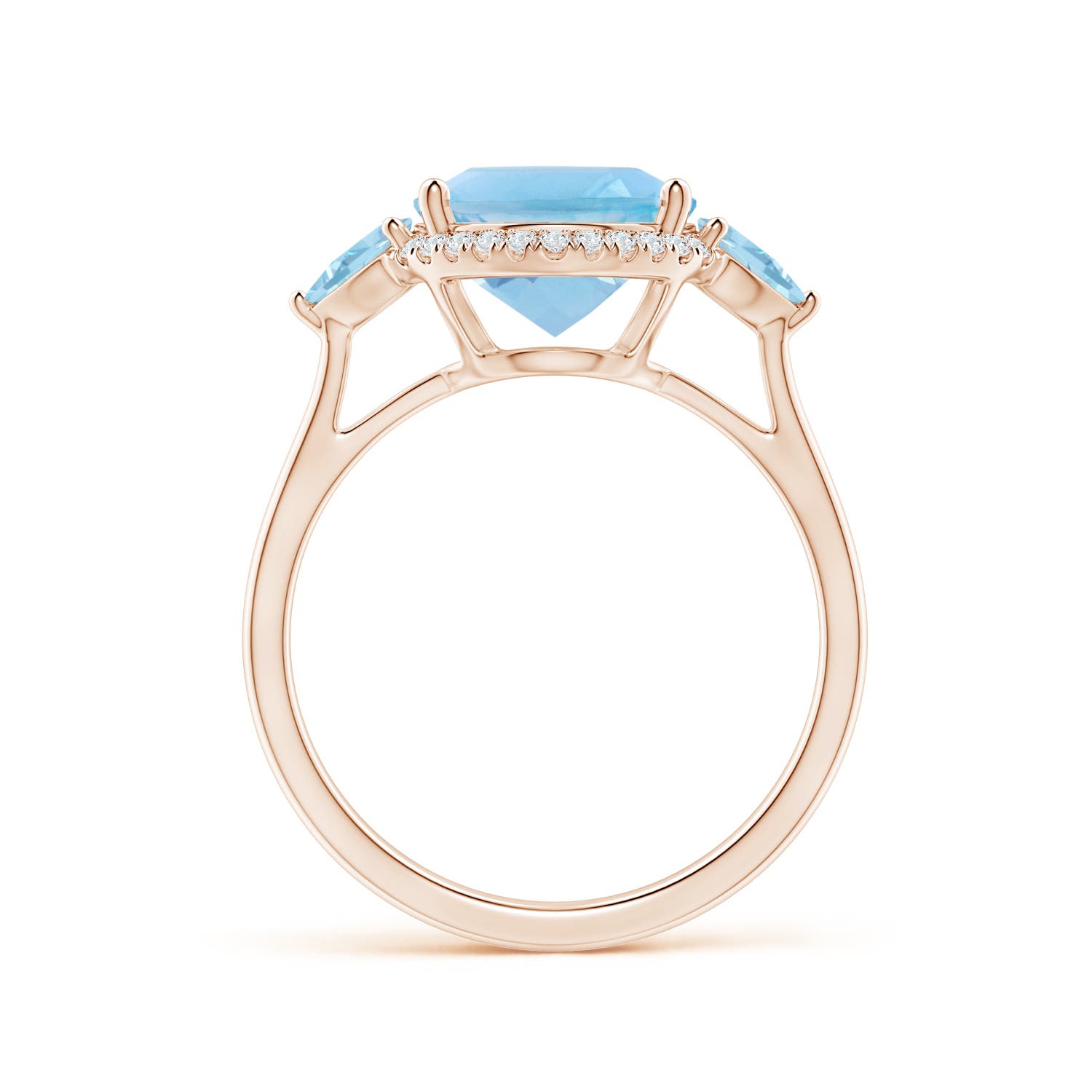 A - Swiss Blue Topaz / 5.39 CT / 14 KT Rose Gold