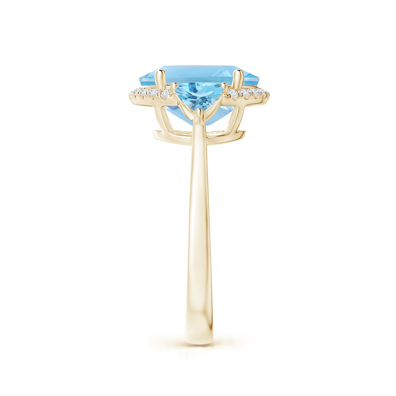 A - Swiss Blue Topaz / 5.39 CT / 14 KT Yellow Gold