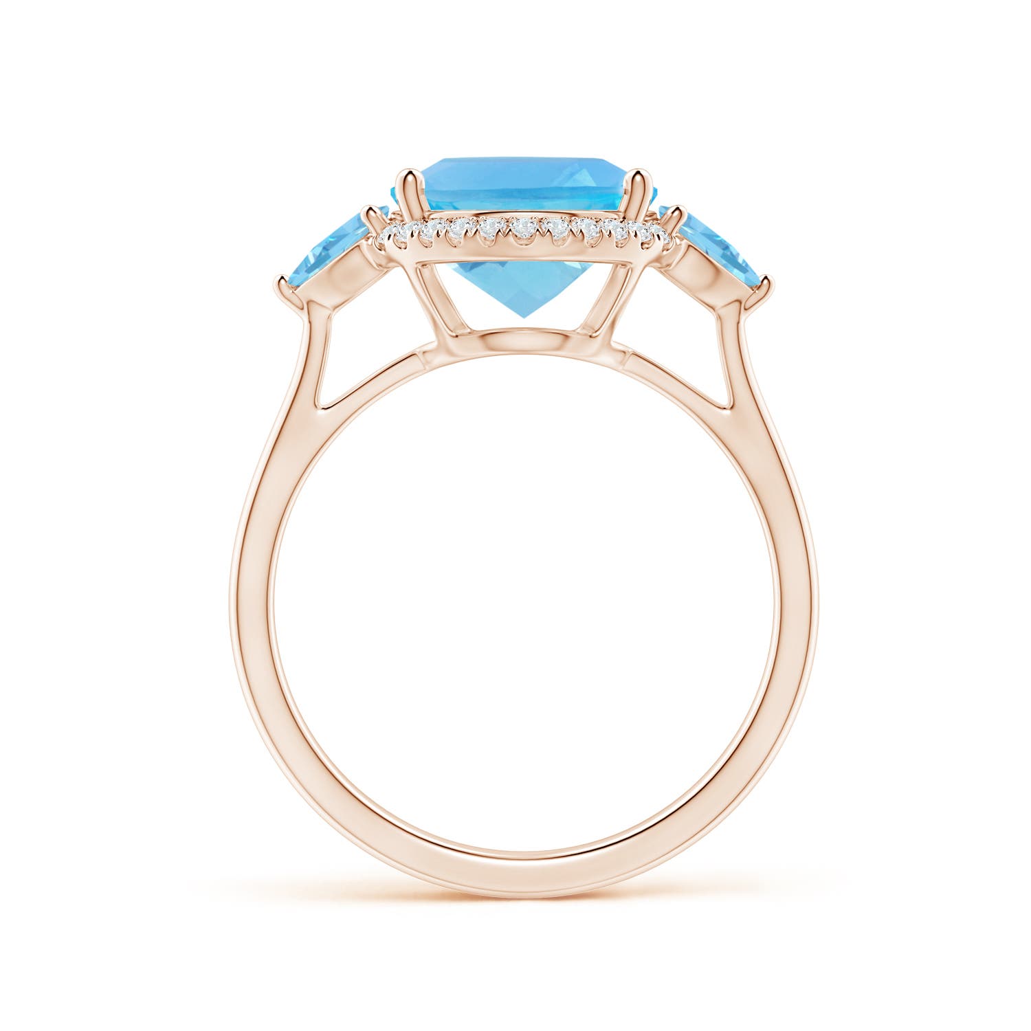 AA - Swiss Blue Topaz / 5.39 CT / 14 KT Rose Gold