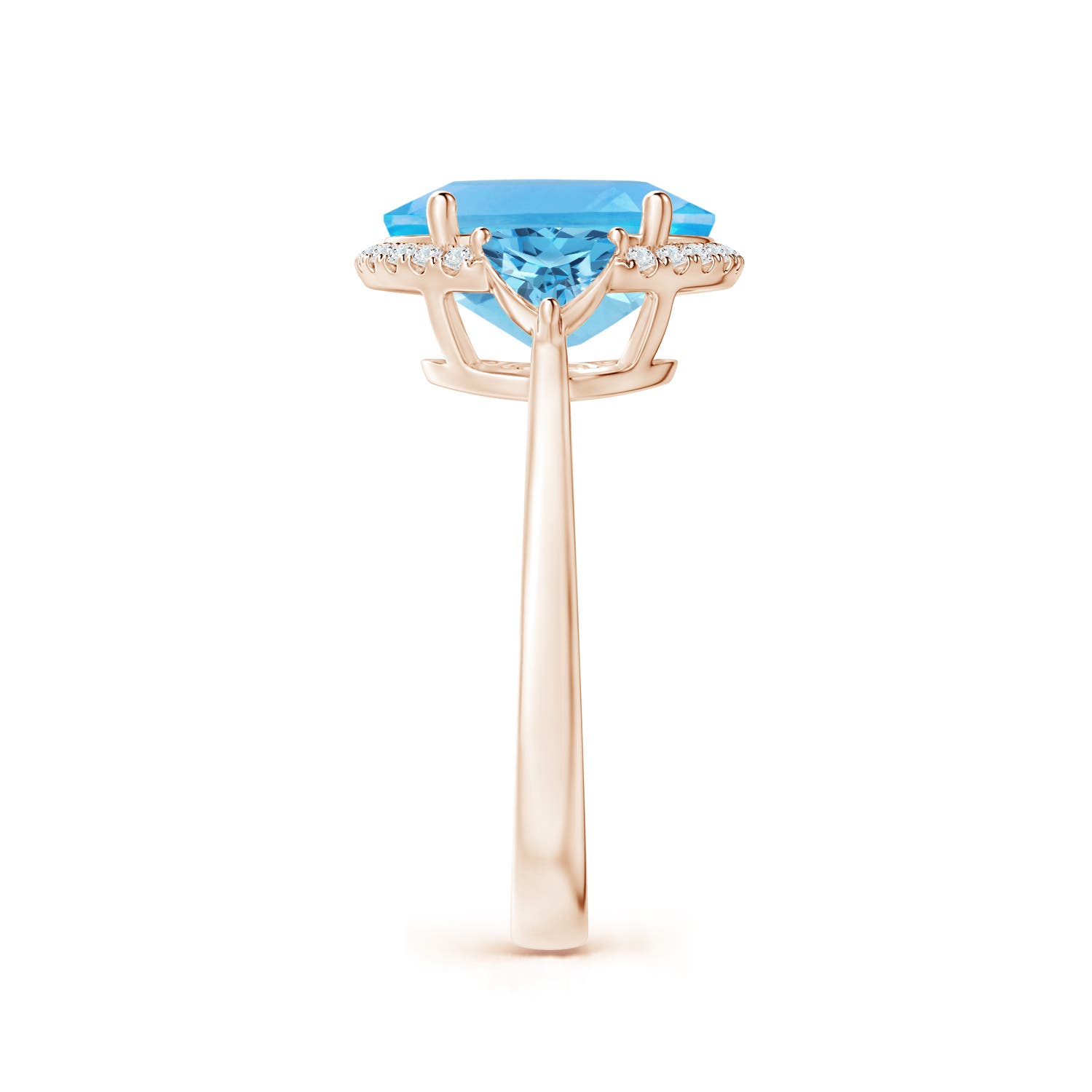 AA - Swiss Blue Topaz / 5.39 CT / 14 KT Rose Gold