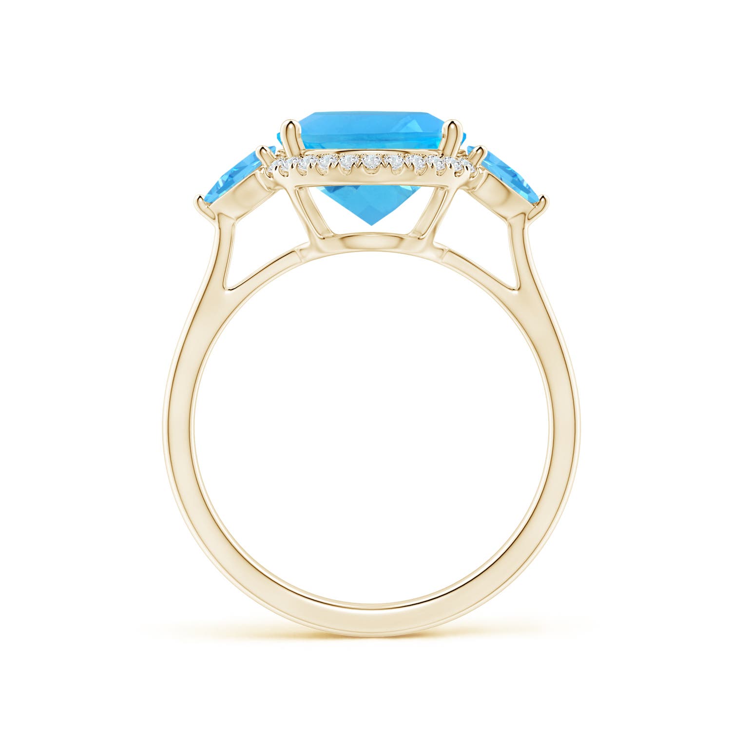 AAA - Swiss Blue Topaz / 5.39 CT / 14 KT Yellow Gold