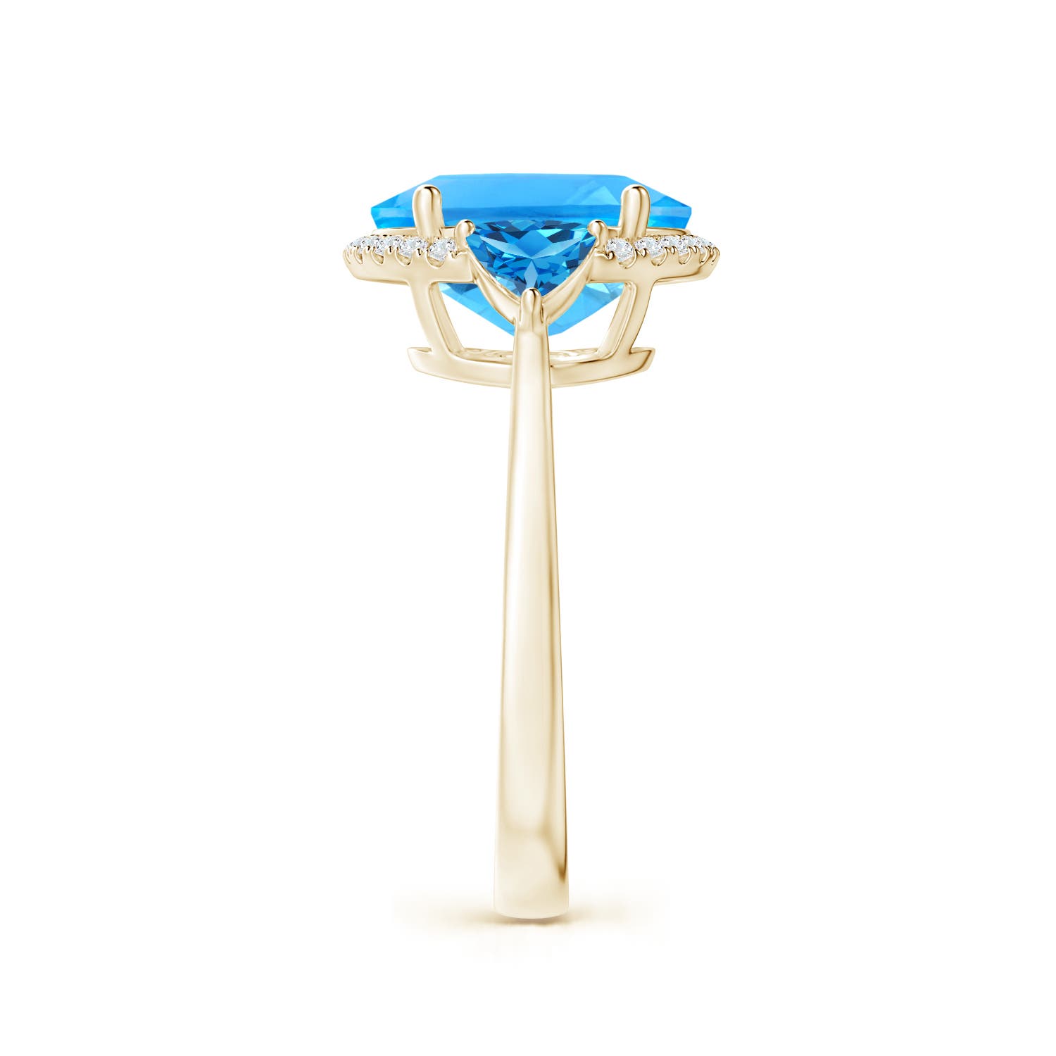 AAAA - Swiss Blue Topaz / 5.39 CT / 14 KT Yellow Gold