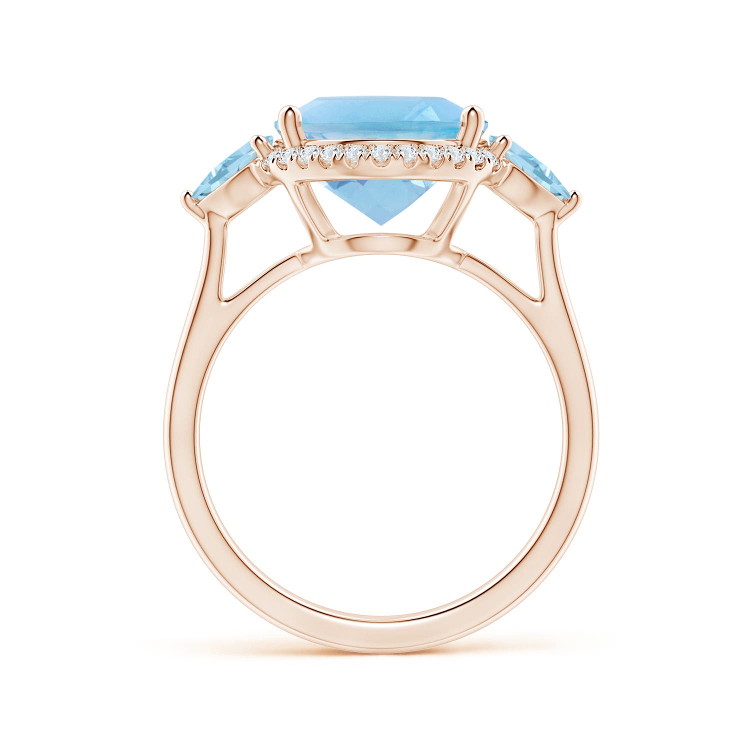 A - Swiss Blue Topaz / 6.73 CT / 14 KT Rose Gold