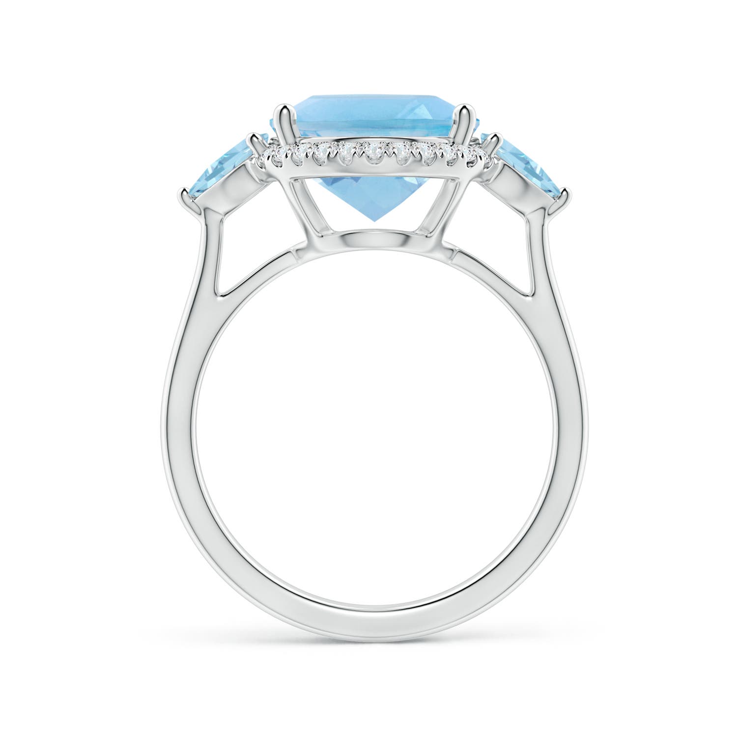 A - Swiss Blue Topaz / 6.73 CT / 14 KT White Gold