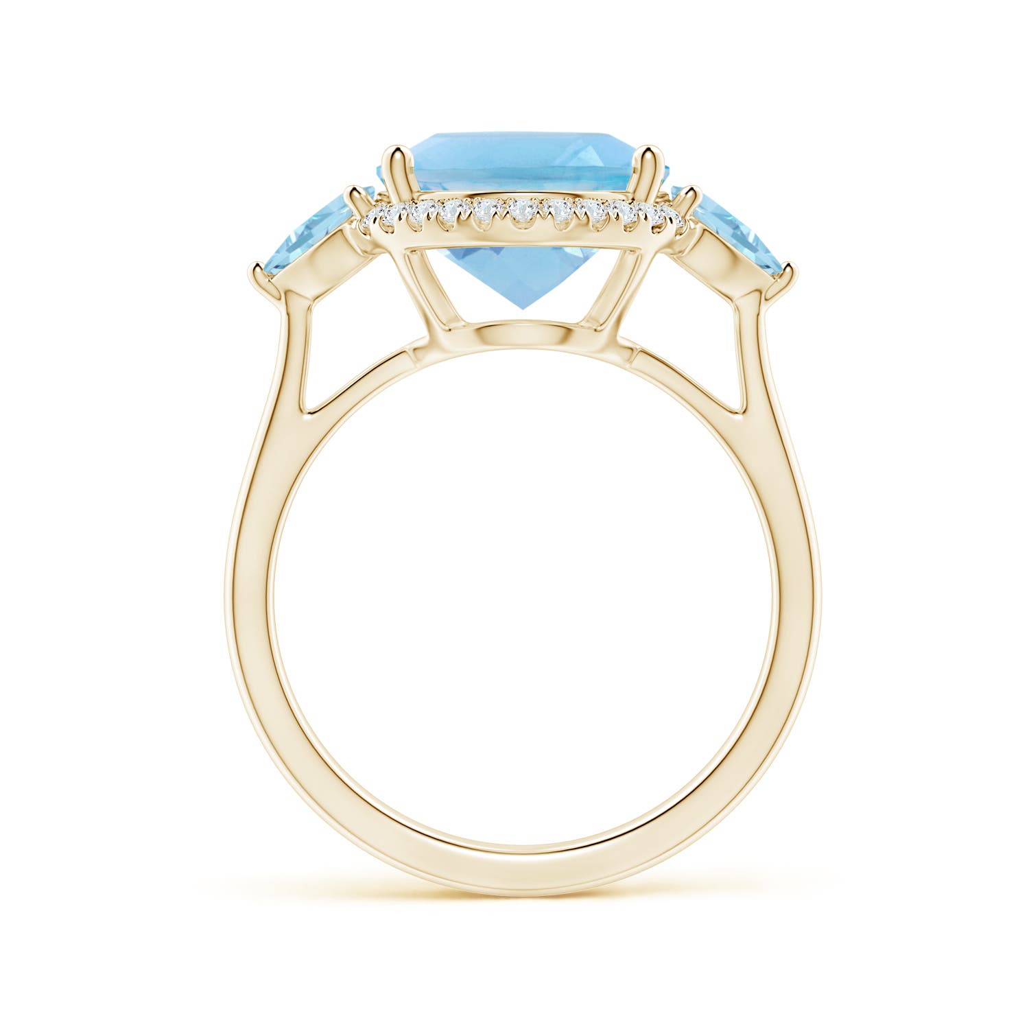 A - Swiss Blue Topaz / 6.73 CT / 14 KT Yellow Gold