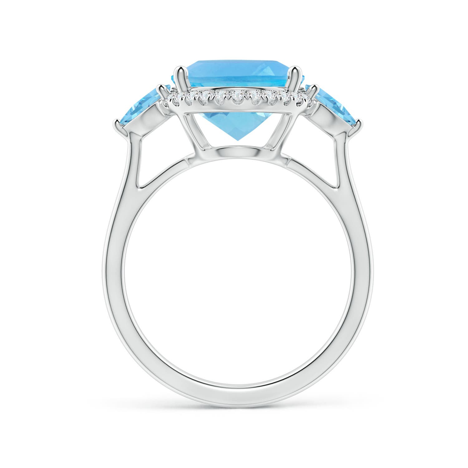 AA - Swiss Blue Topaz / 6.73 CT / 14 KT White Gold