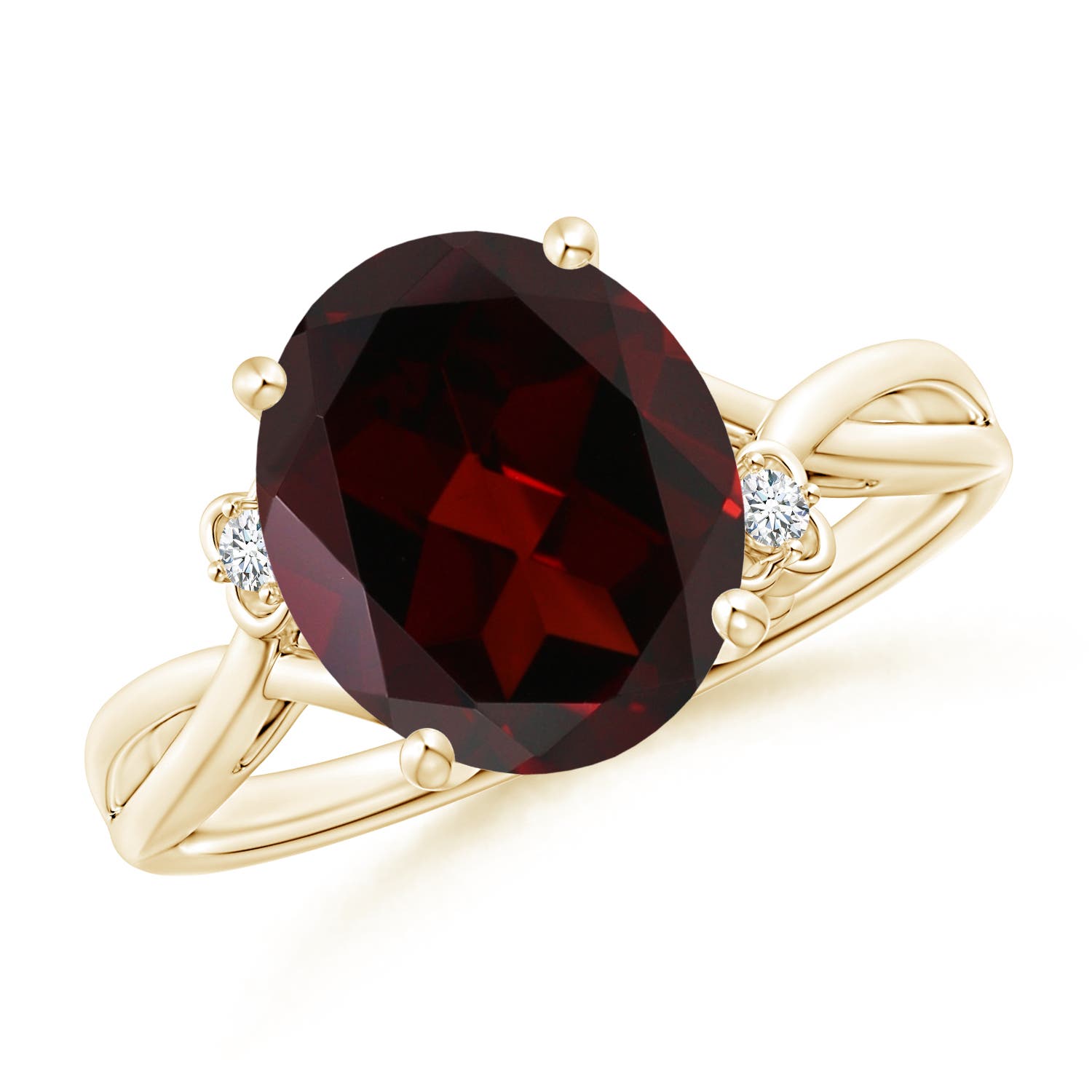 A - Garnet / 4.24 CT / 14 KT Yellow Gold