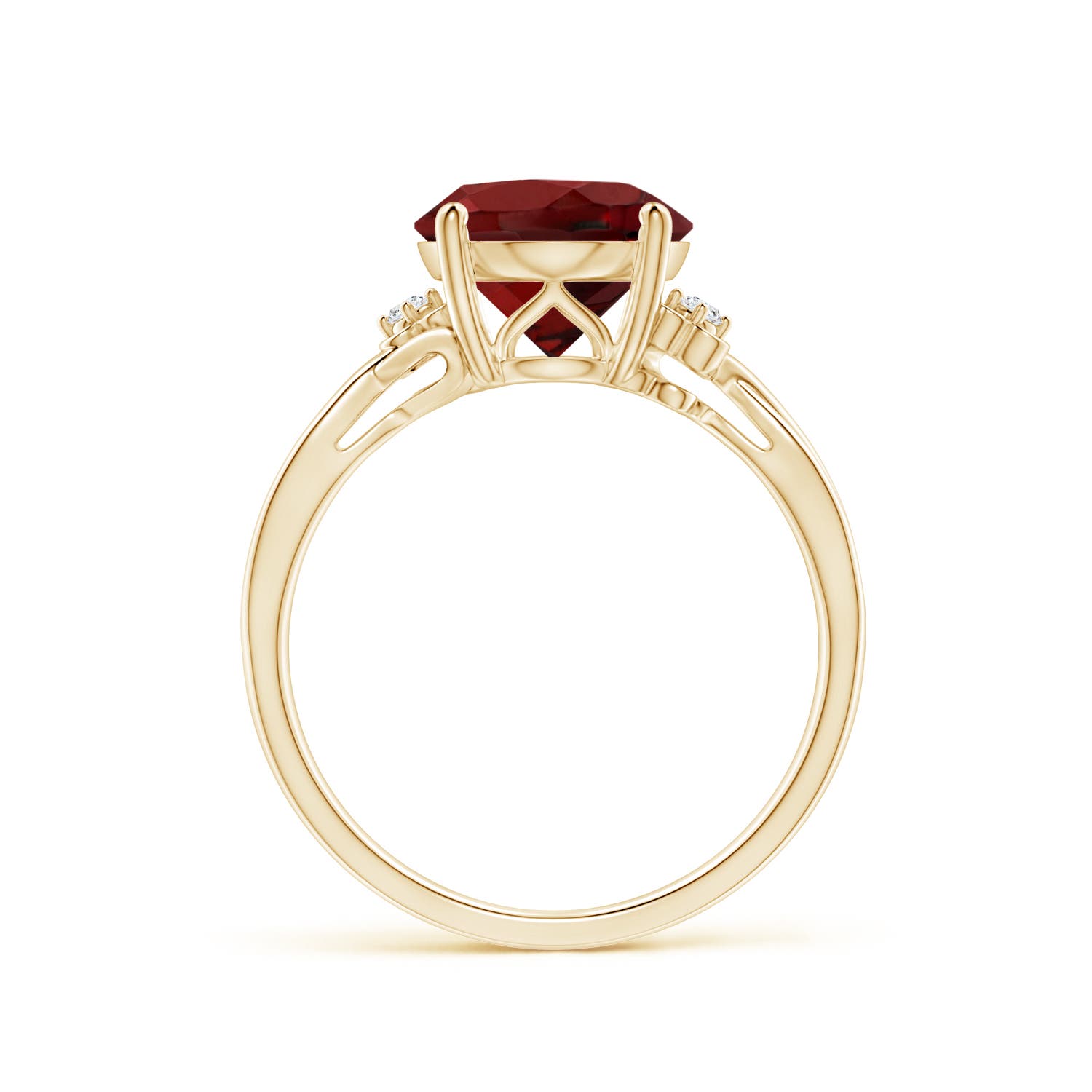 AAAA - Garnet / 4.24 CT / 14 KT Yellow Gold