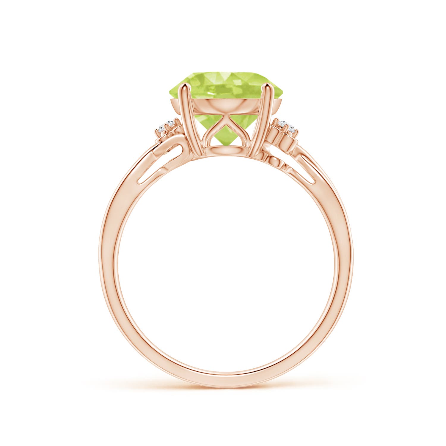 A - Peridot / 3.94 CT / 14 KT Rose Gold