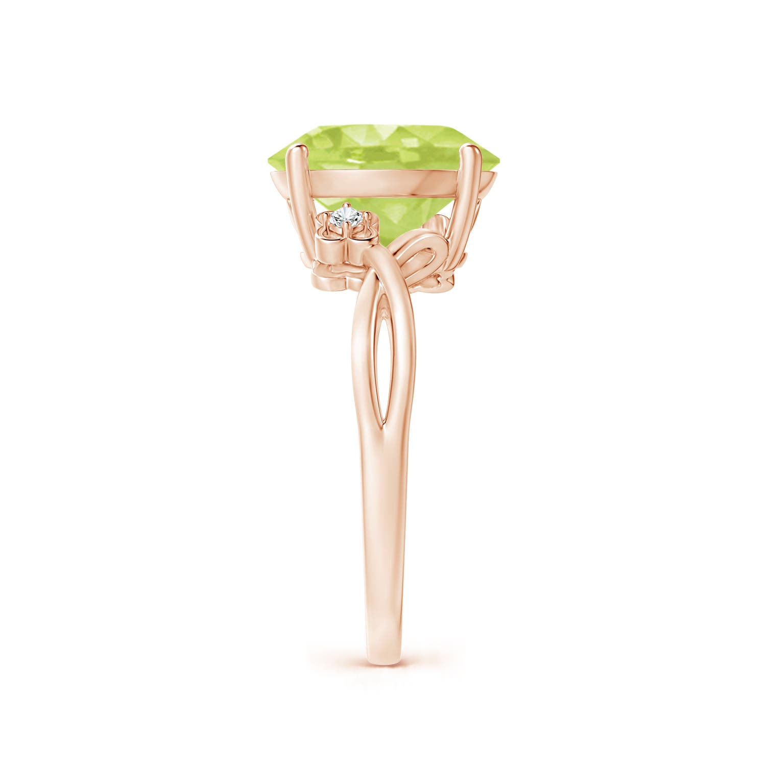 A - Peridot / 3.94 CT / 14 KT Rose Gold