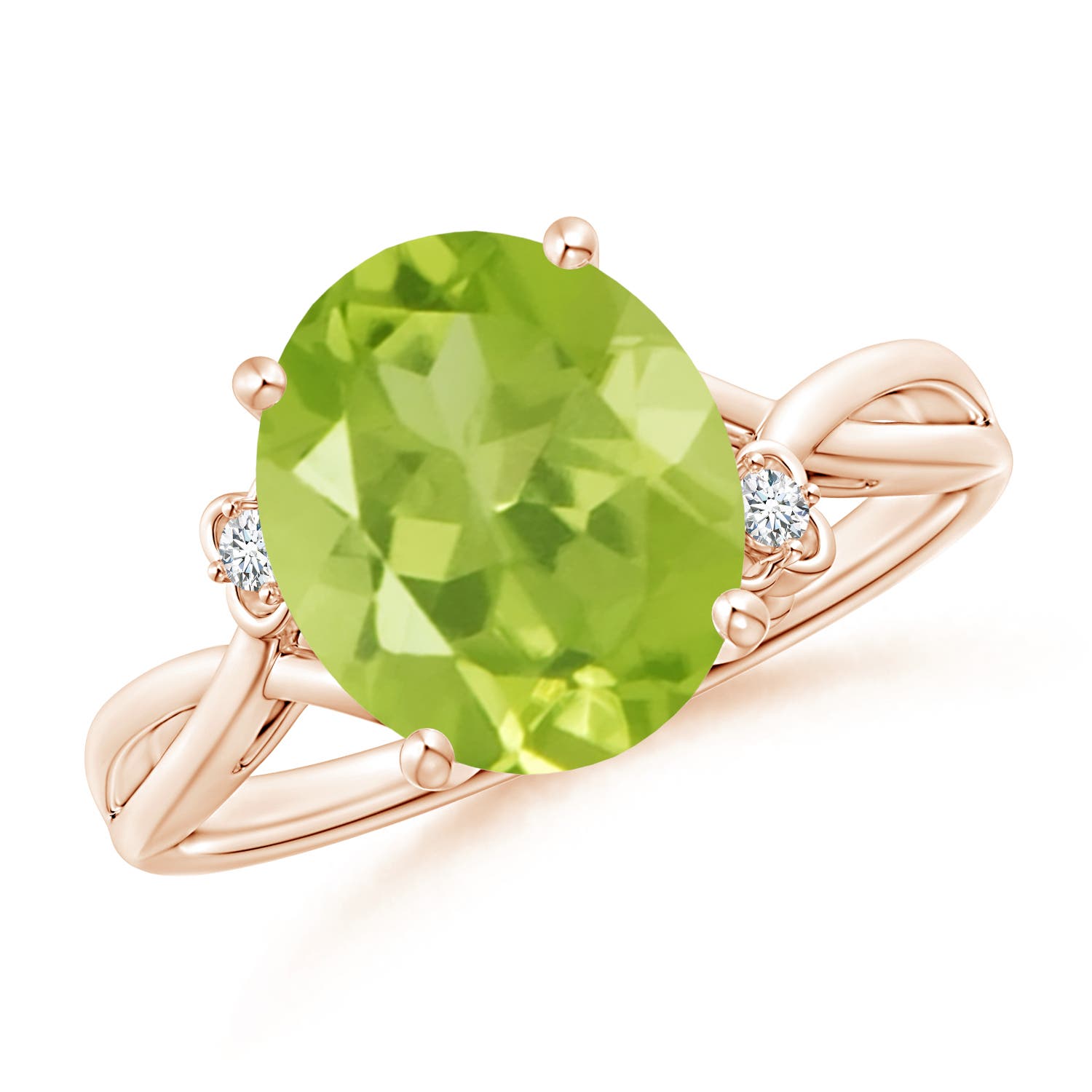 AA - Peridot / 3.94 CT / 14 KT Rose Gold