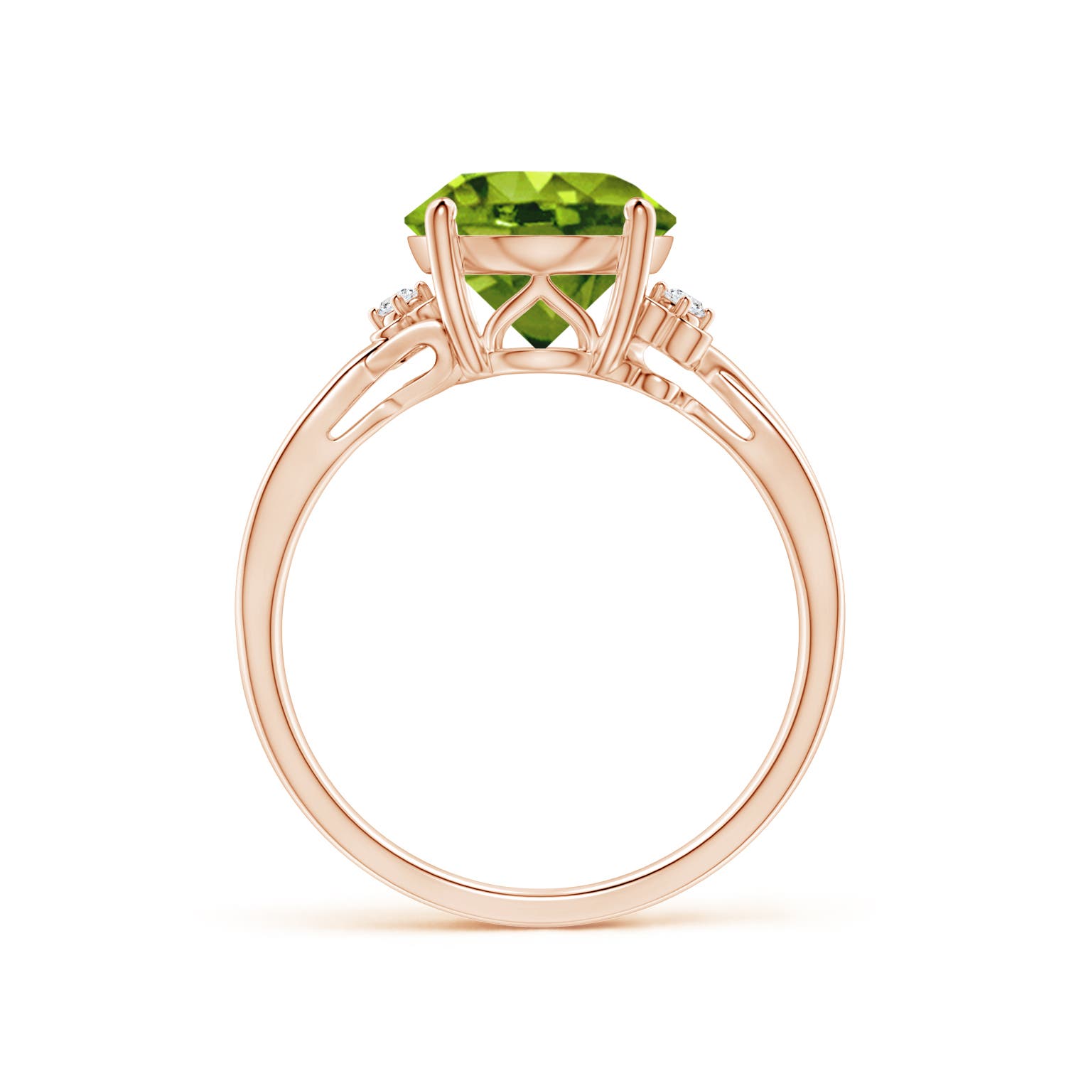 AAAA - Peridot / 3.94 CT / 14 KT Rose Gold