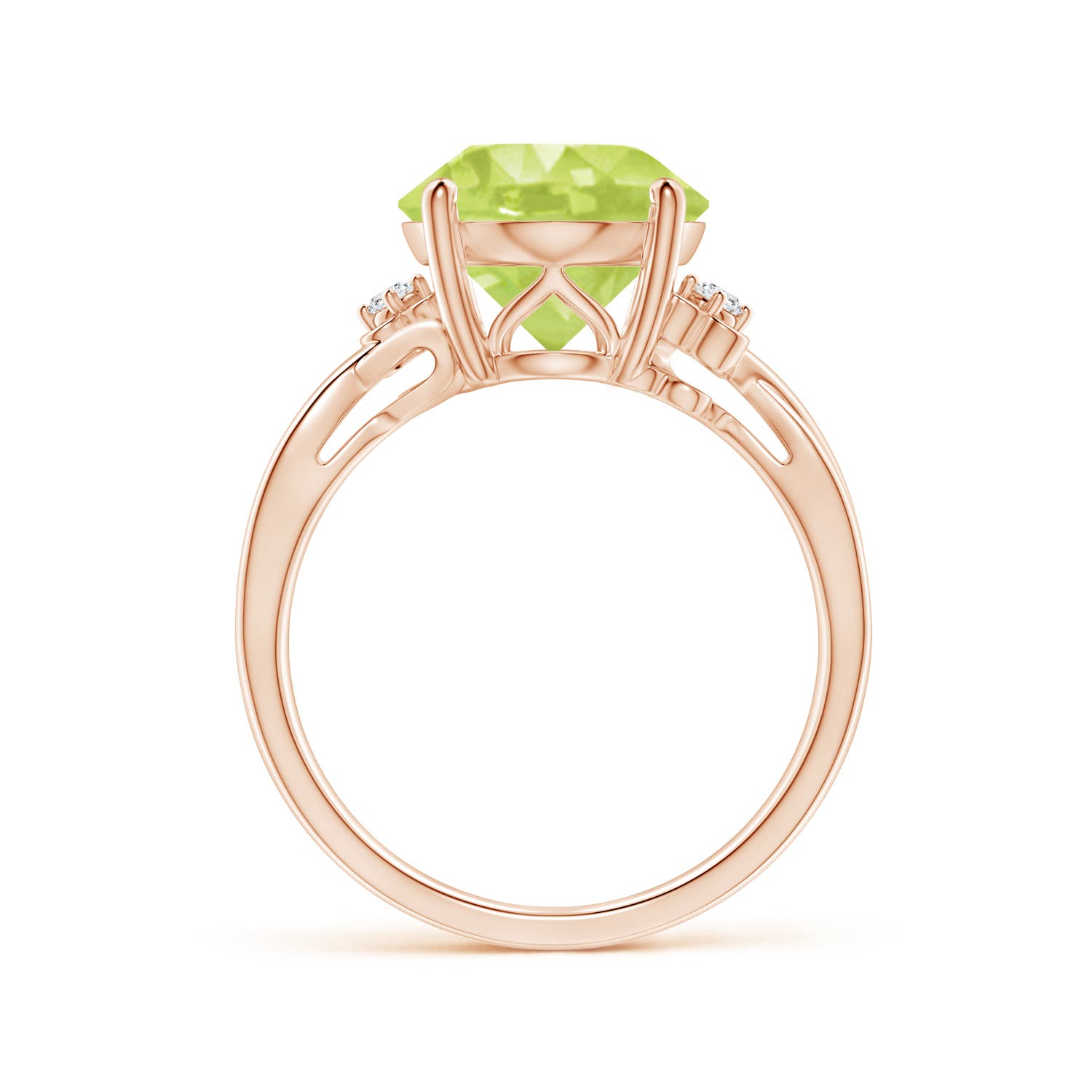 A - Peridot / 4.55 CT / 14 KT Rose Gold