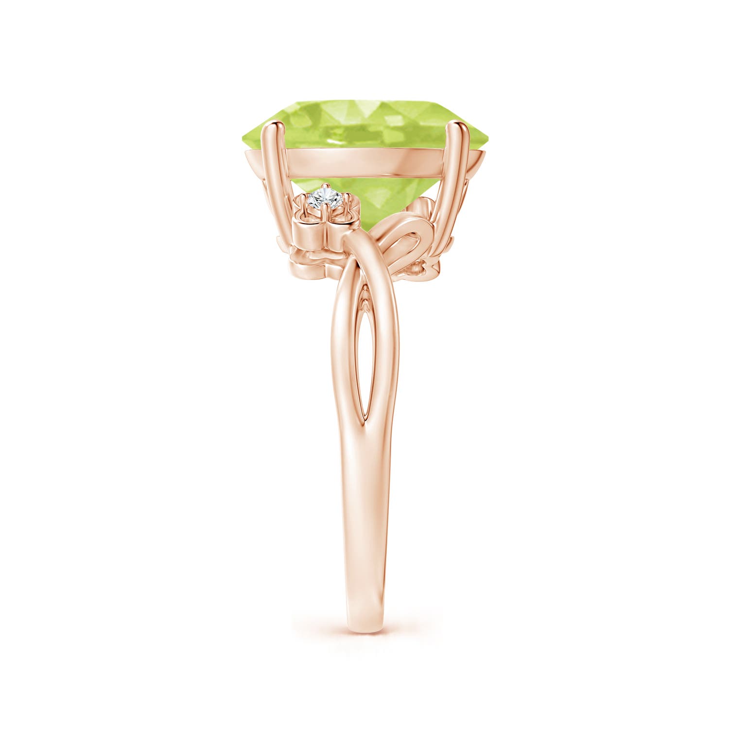 A - Peridot / 4.55 CT / 14 KT Rose Gold