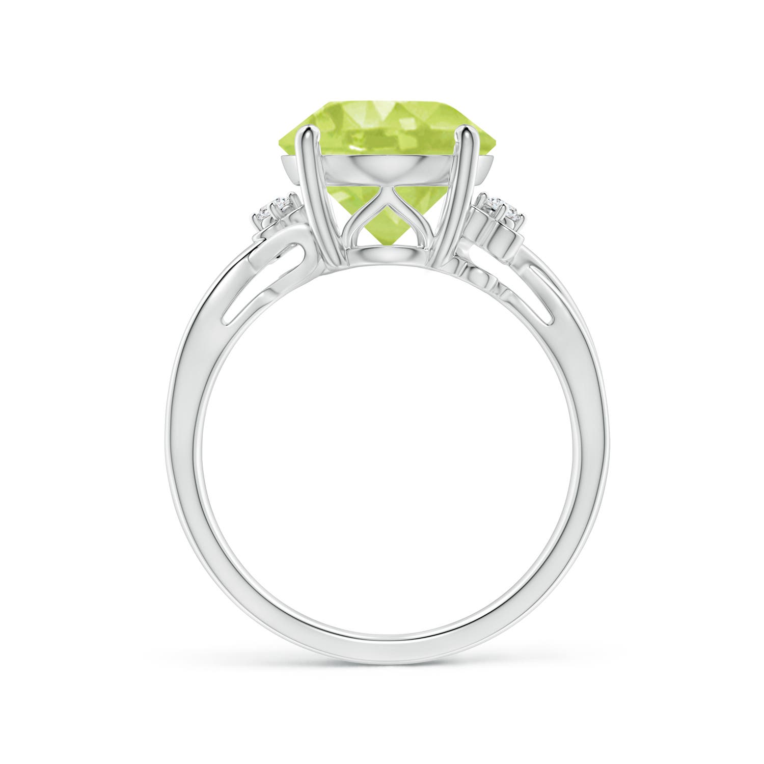 A - Peridot / 4.55 CT / 14 KT White Gold