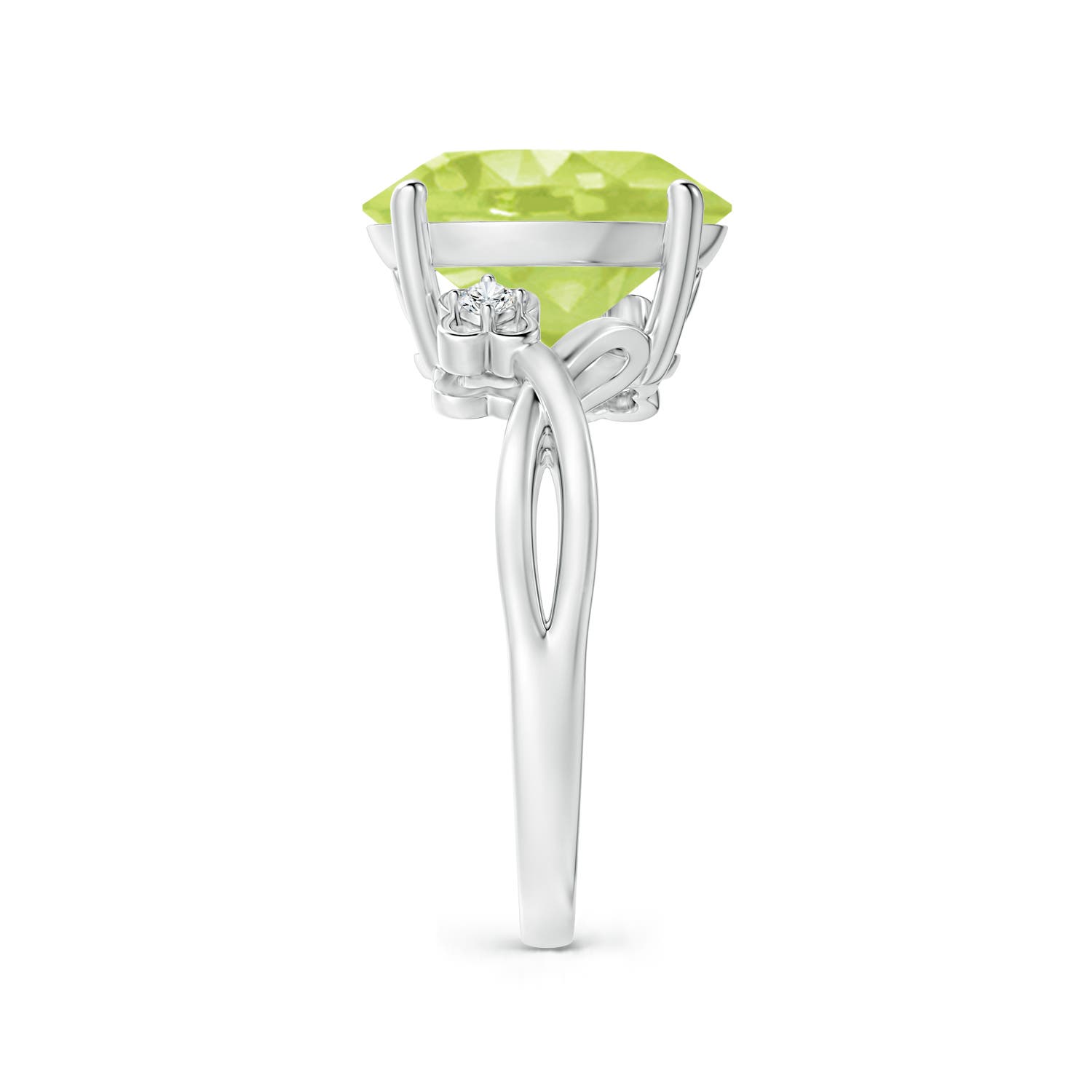 A - Peridot / 4.55 CT / 14 KT White Gold