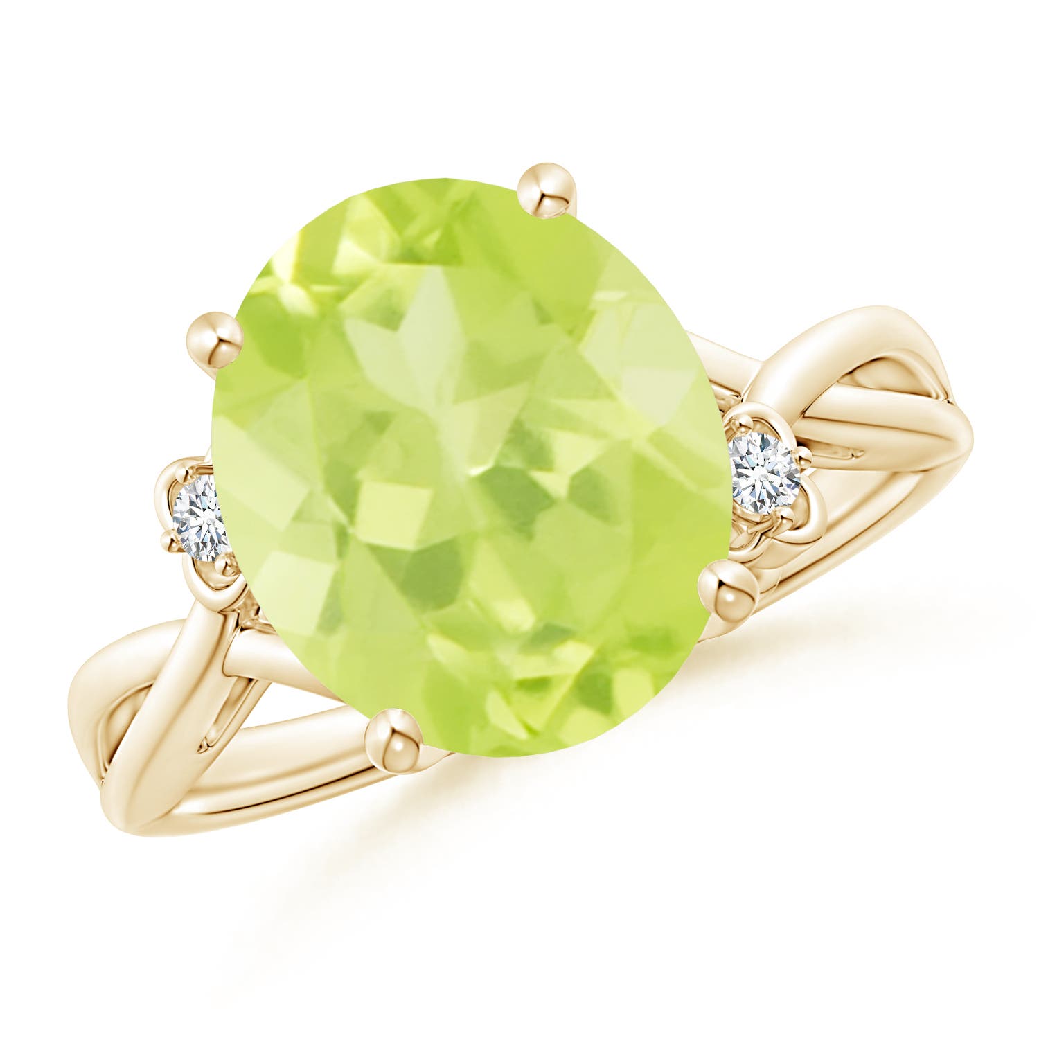 A - Peridot / 4.55 CT / 14 KT Yellow Gold