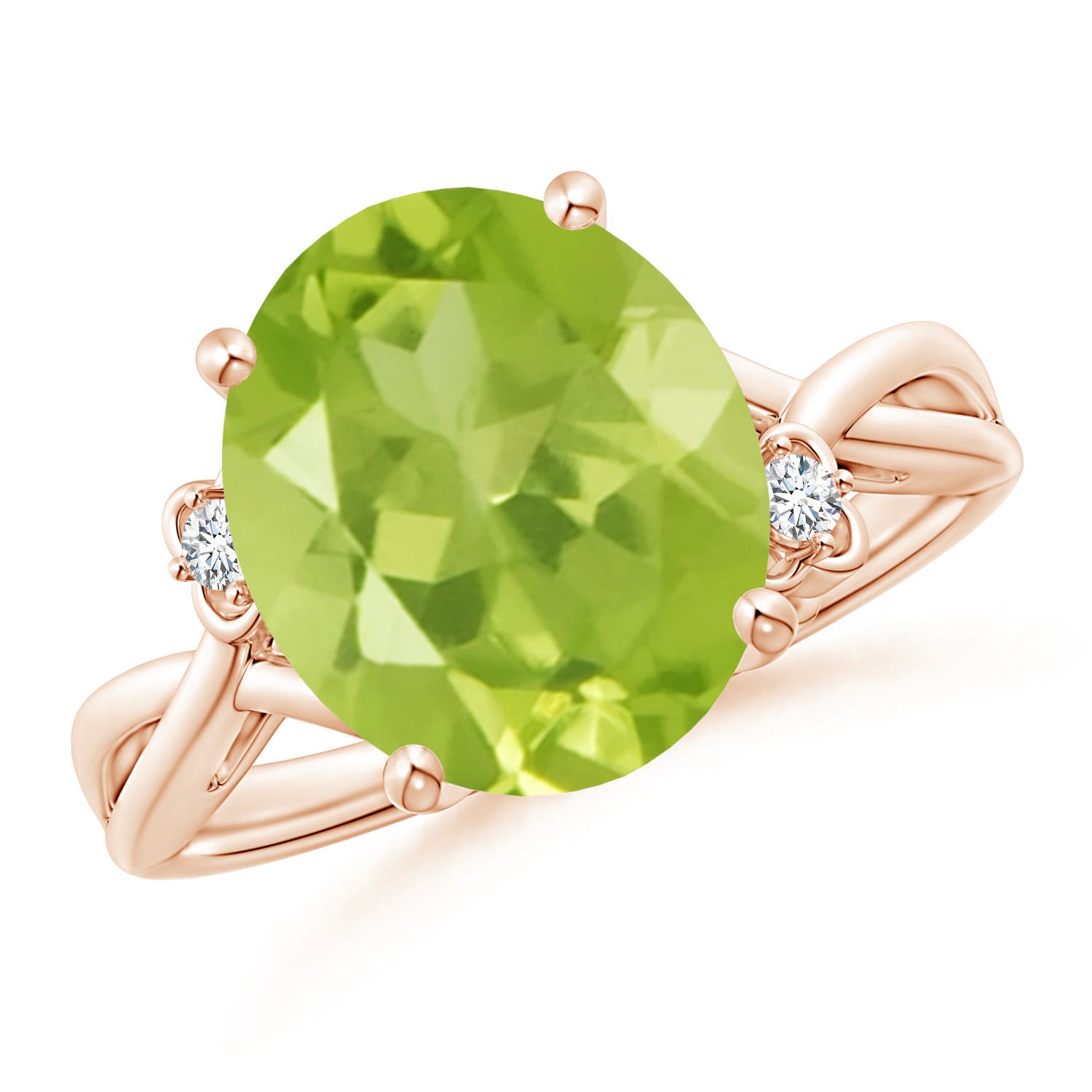 AA - Peridot / 4.55 CT / 14 KT Rose Gold