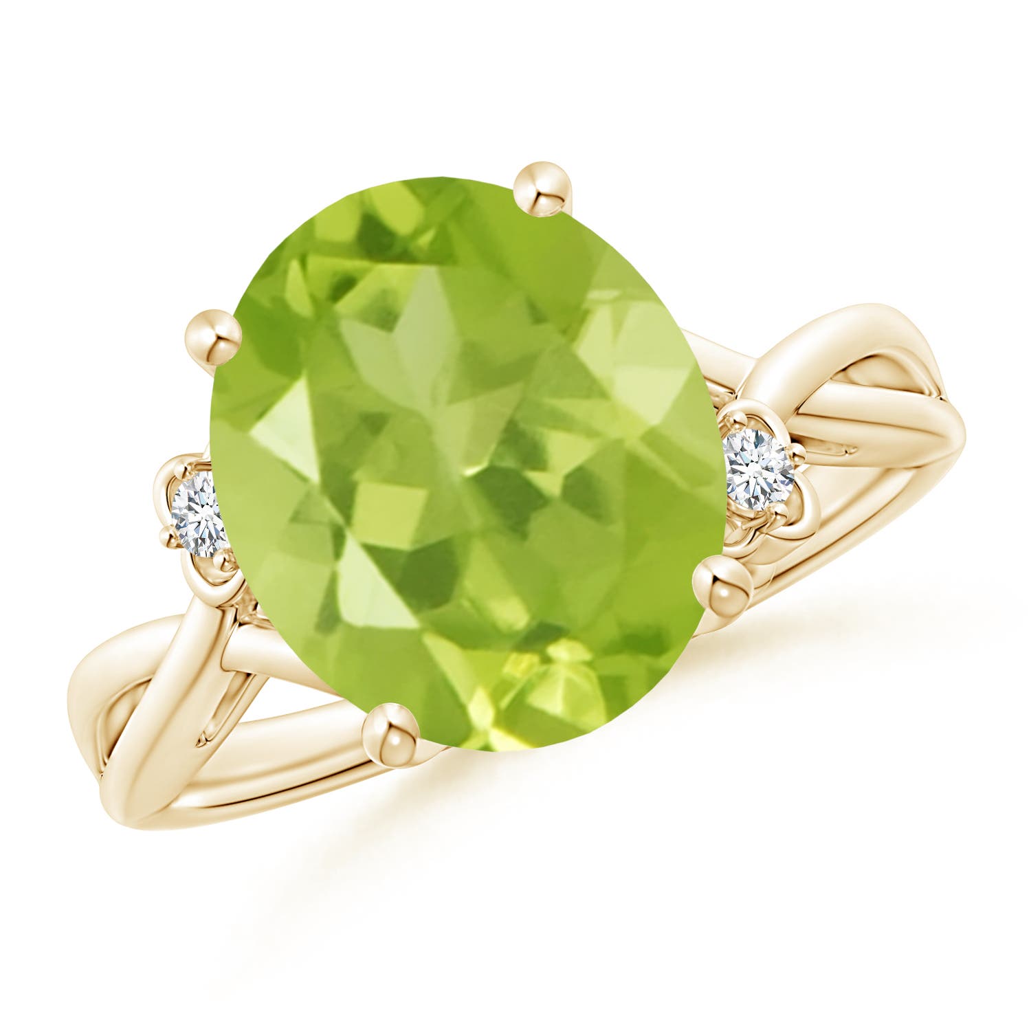 AA - Peridot / 4.55 CT / 14 KT Yellow Gold