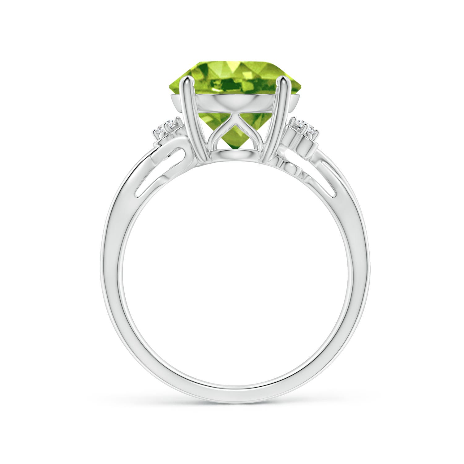 AAA - Peridot / 4.55 CT / 14 KT White Gold