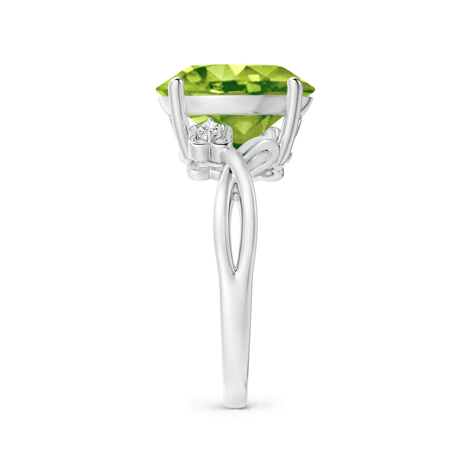 AAA - Peridot / 4.55 CT / 14 KT White Gold