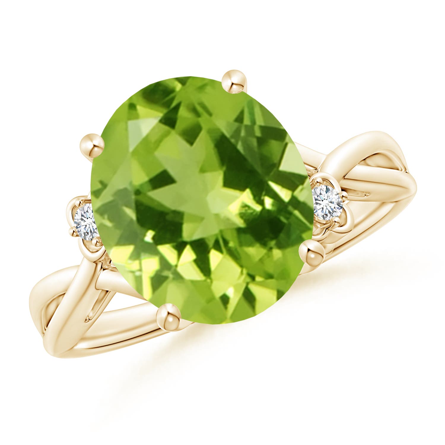 AAA - Peridot / 4.55 CT / 14 KT Yellow Gold