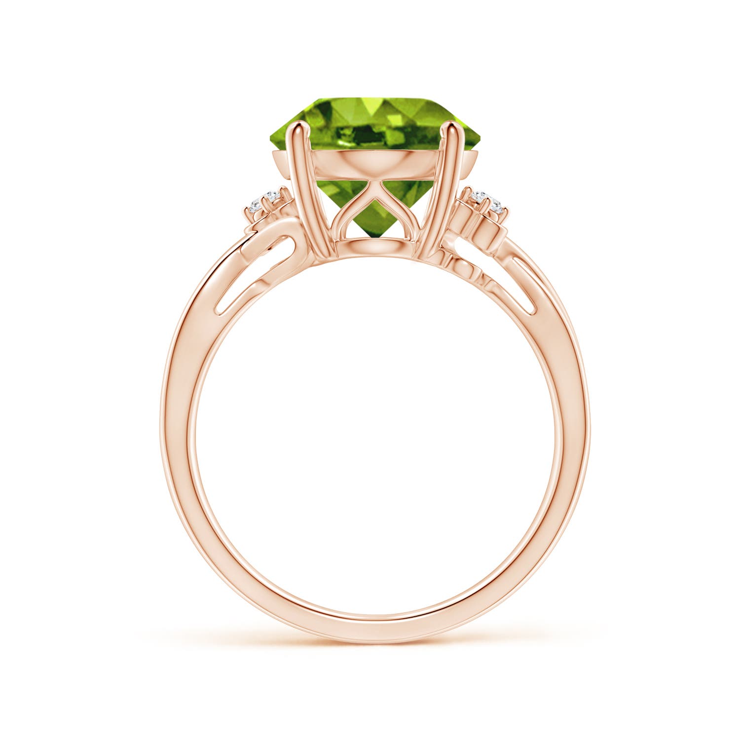 AAAA - Peridot / 4.55 CT / 14 KT Rose Gold