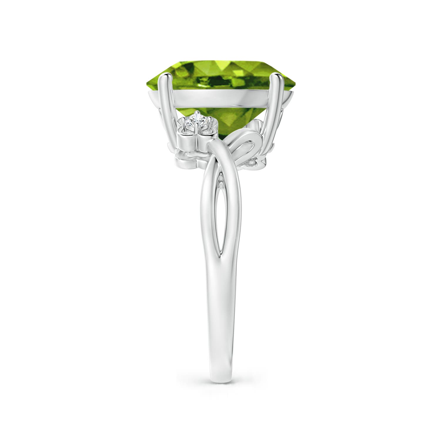 AAAA - Peridot / 4.55 CT / 14 KT White Gold