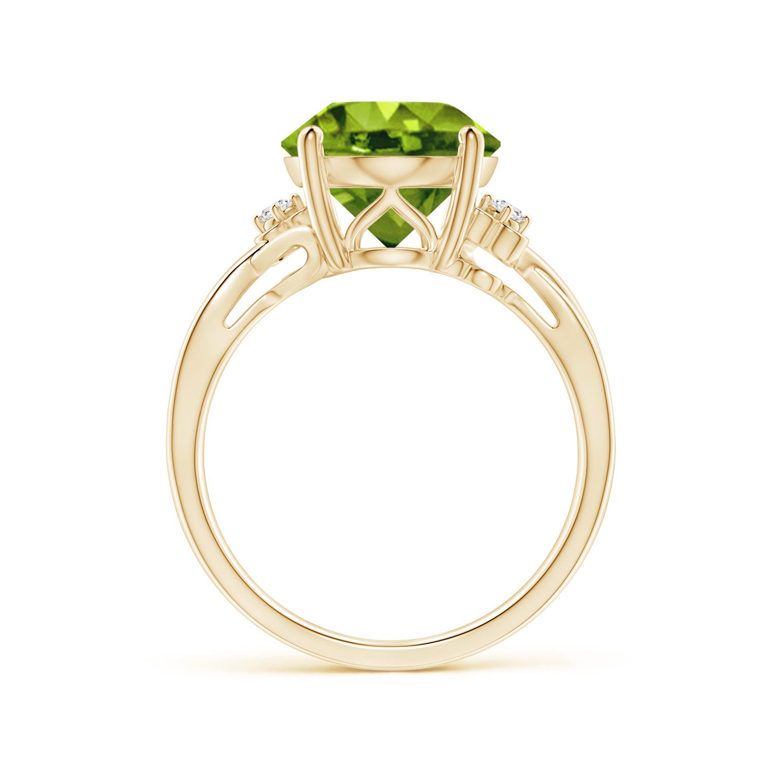 AAAA - Peridot / 4.55 CT / 14 KT Yellow Gold