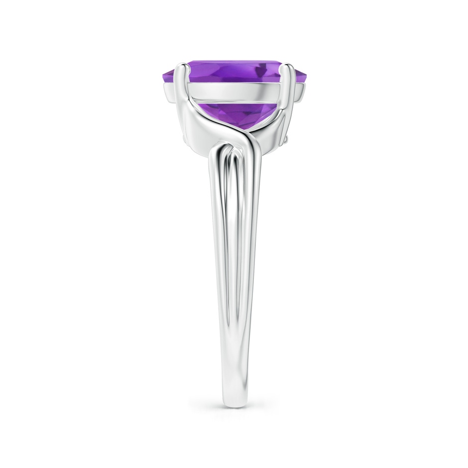 10x8mm AA Classic Oval Amethyst Criss-Cross Cocktail Ring in P950 Platinum side-2