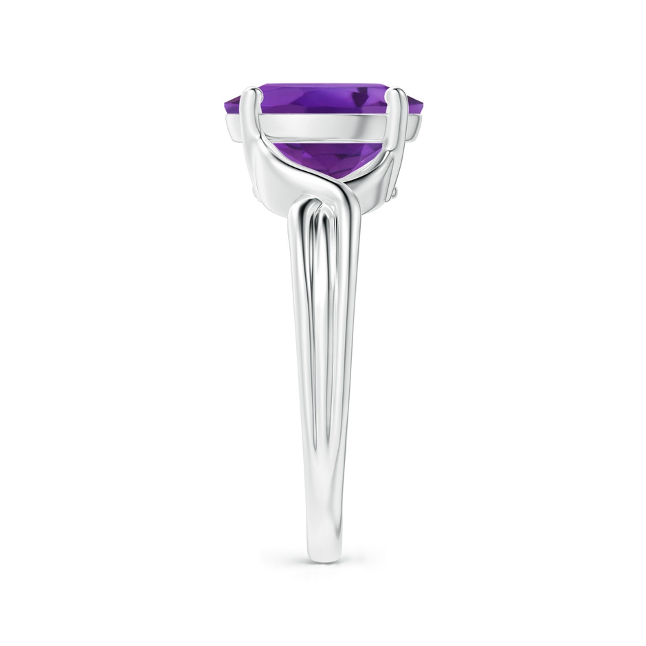 10x8mm AAA Classic Oval Amethyst Criss-Cross Cocktail Ring in P950 Platinum side-2