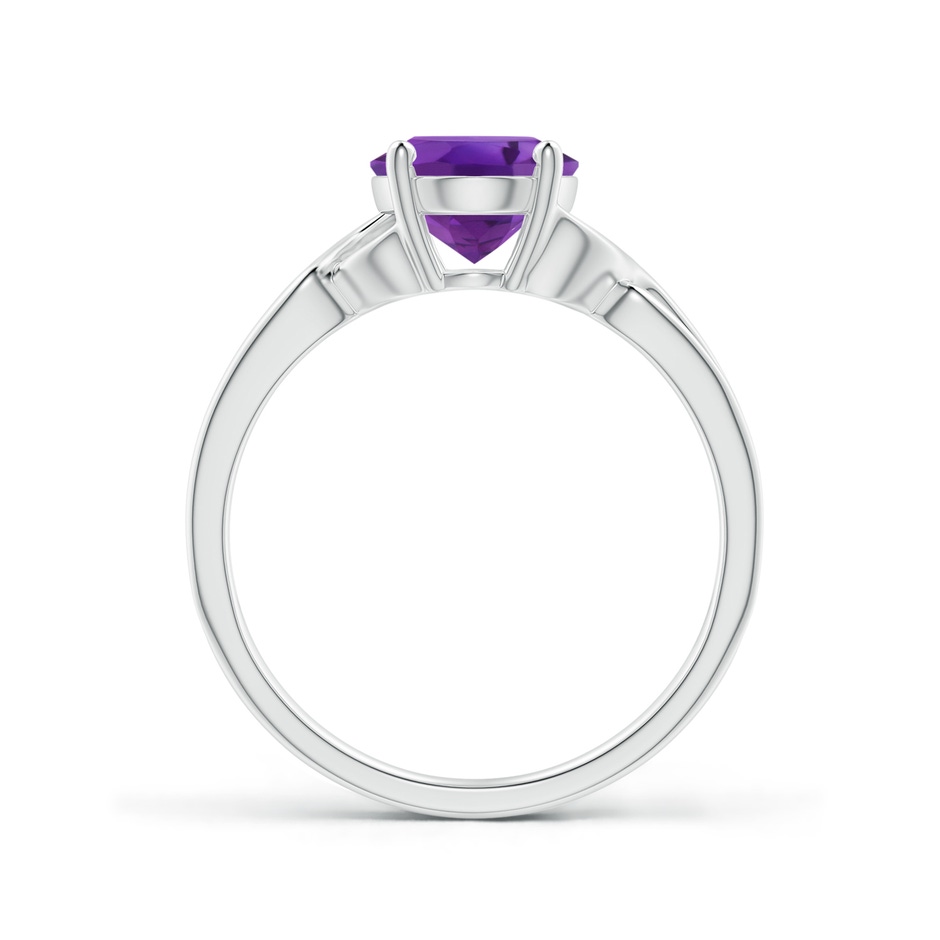 9x7mm AAA Classic Oval Amethyst Criss-Cross Cocktail Ring in P950 Platinum side-1