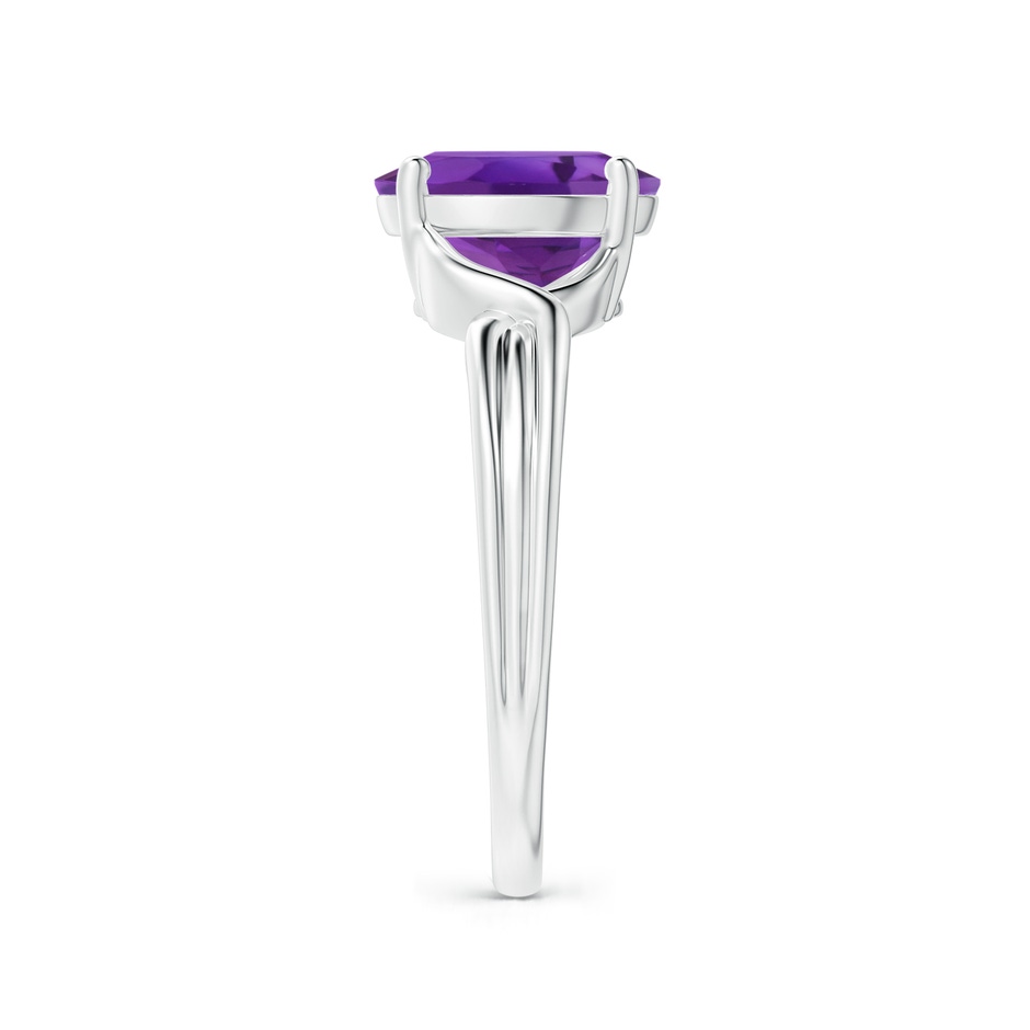 9x7mm AAA Classic Oval Amethyst Criss-Cross Cocktail Ring in P950 Platinum side-2