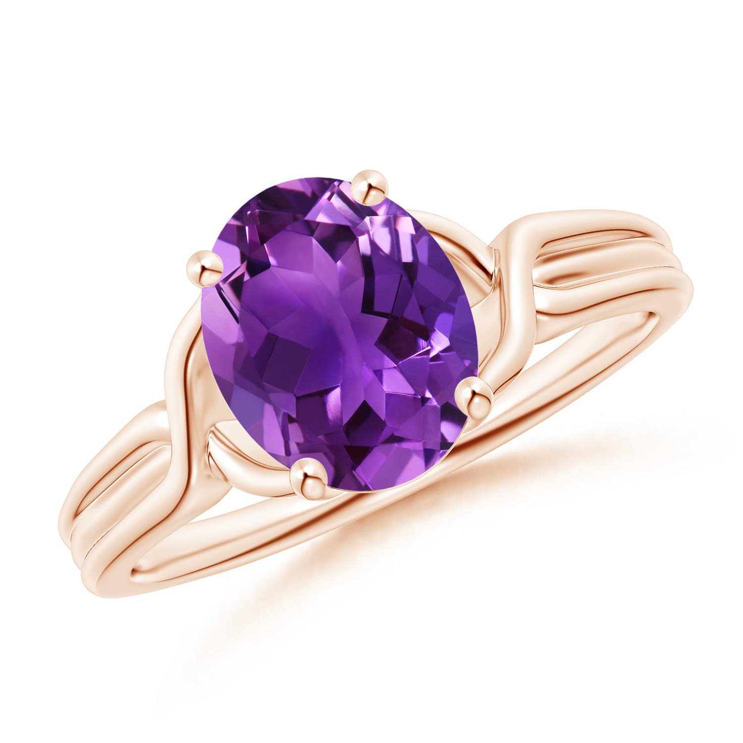 AAAA - Amethyst / 1.6 CT / 14 KT Rose Gold