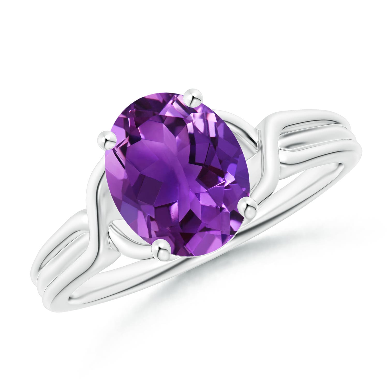 AAAA - Amethyst / 1.6 CT / 14 KT White Gold